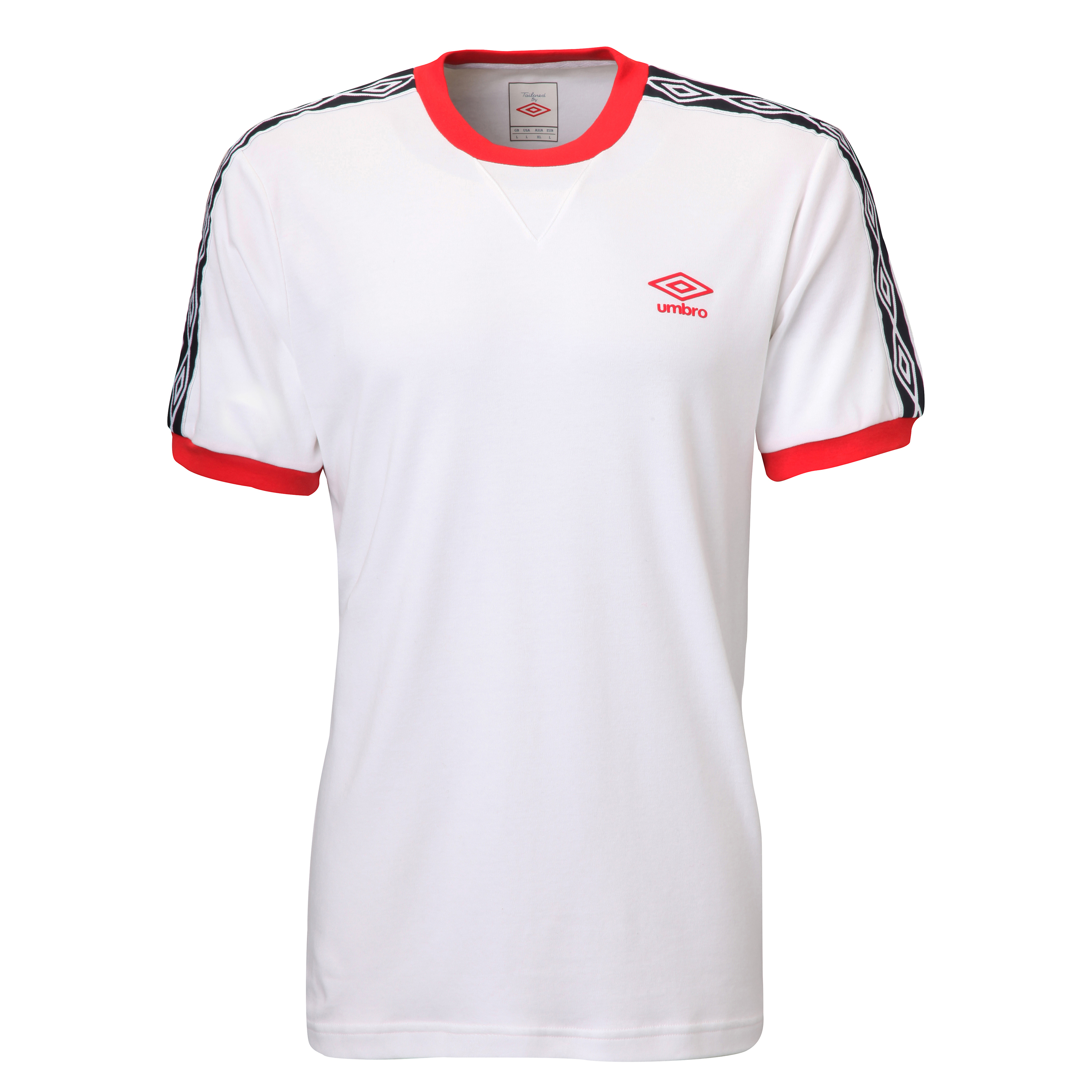 Umbro Diamond Ringer T-Shirt - White/Formula One.