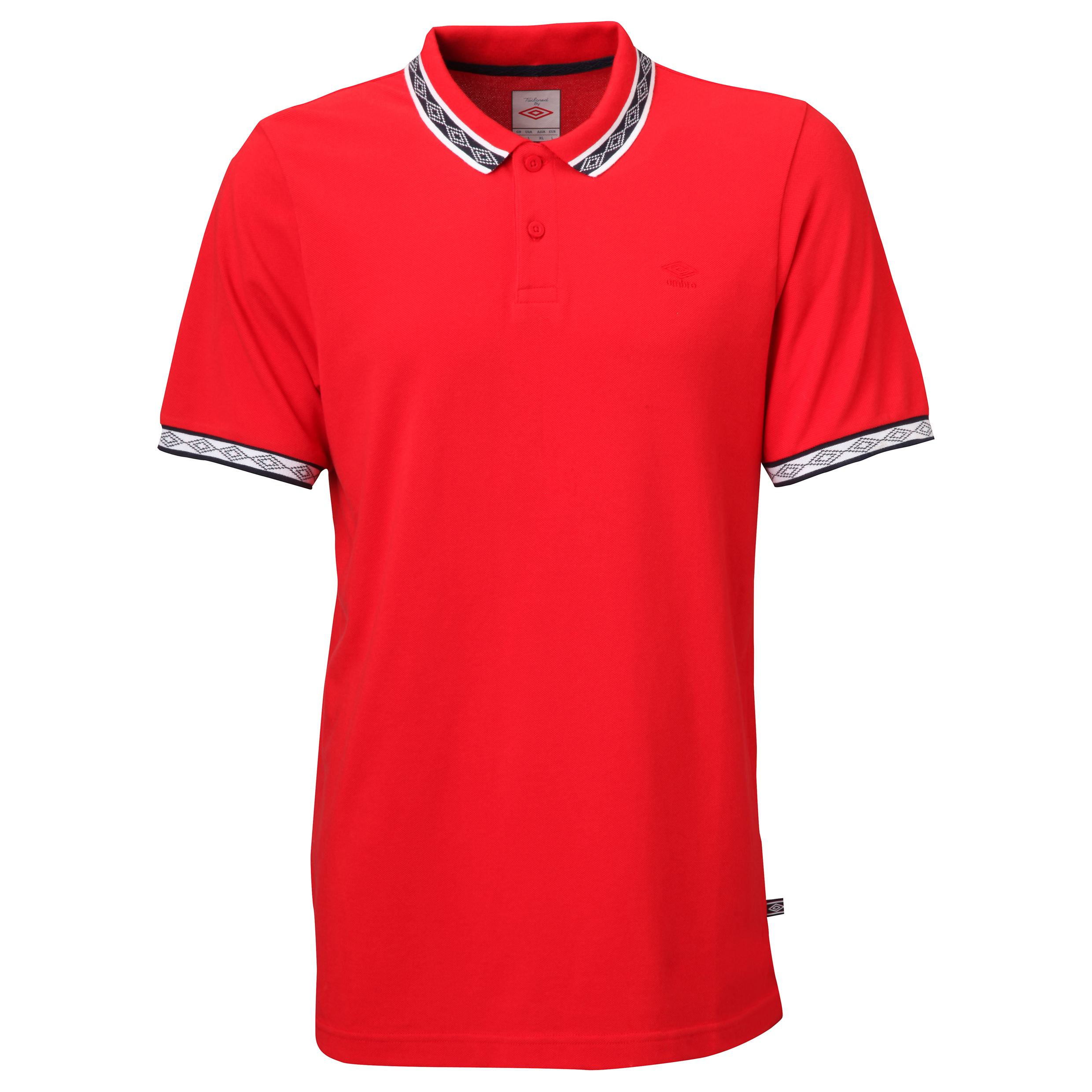 Umbro Diamond Jacquard Polo - Formula One/White.