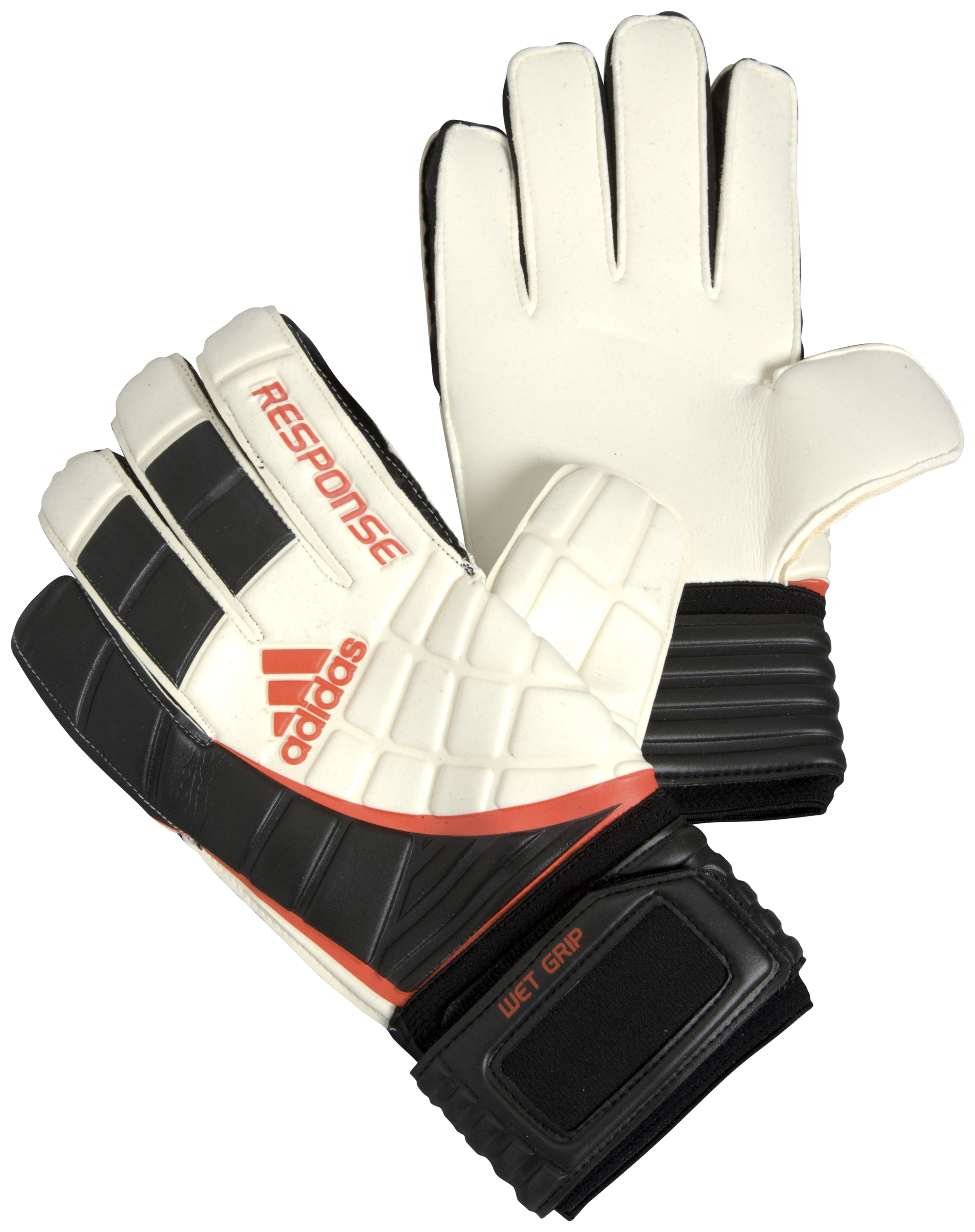 adidas Response Wet Grip Goalkeeper Gloves - White/Black/Poppy.