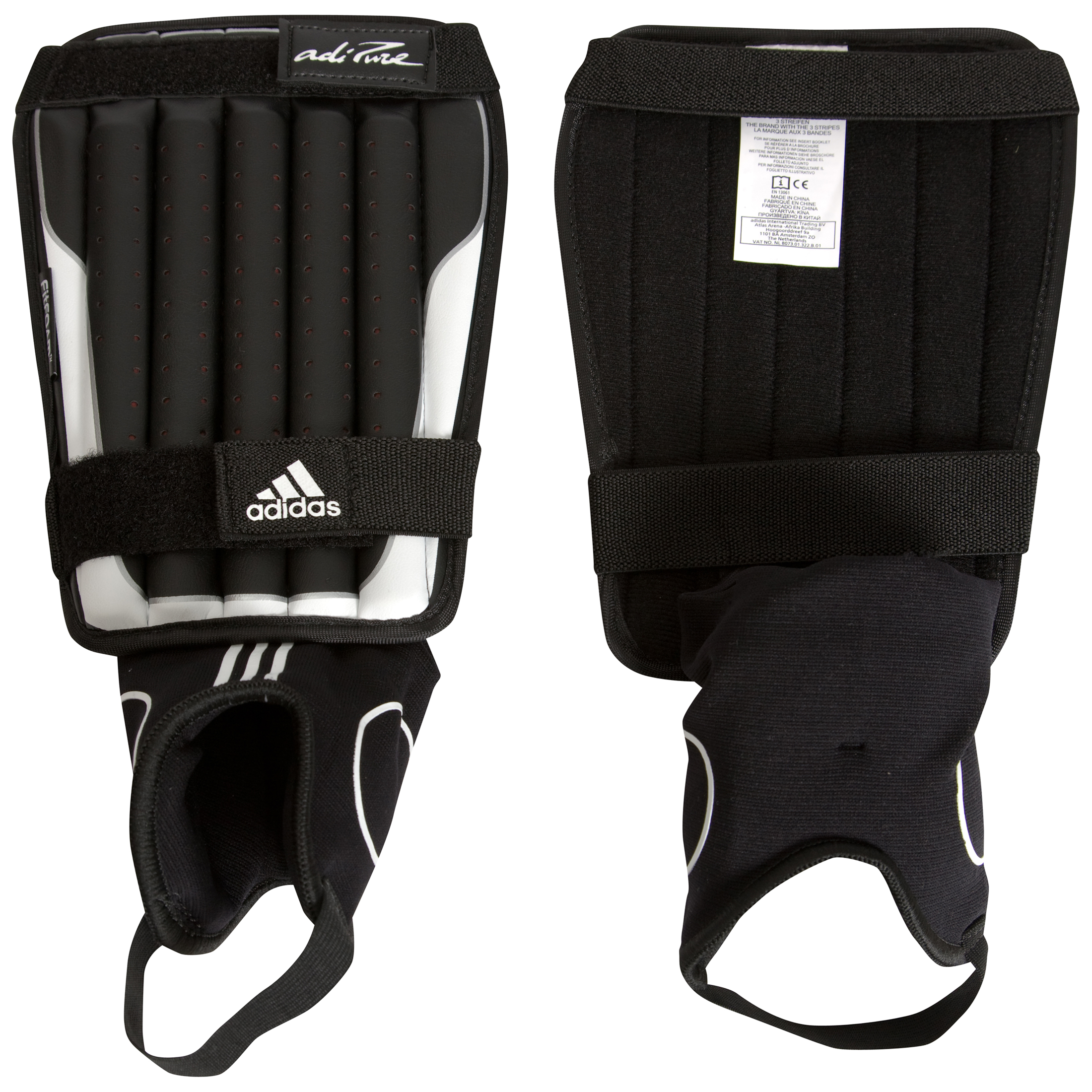 adidas adiPure Shin Pads Black White