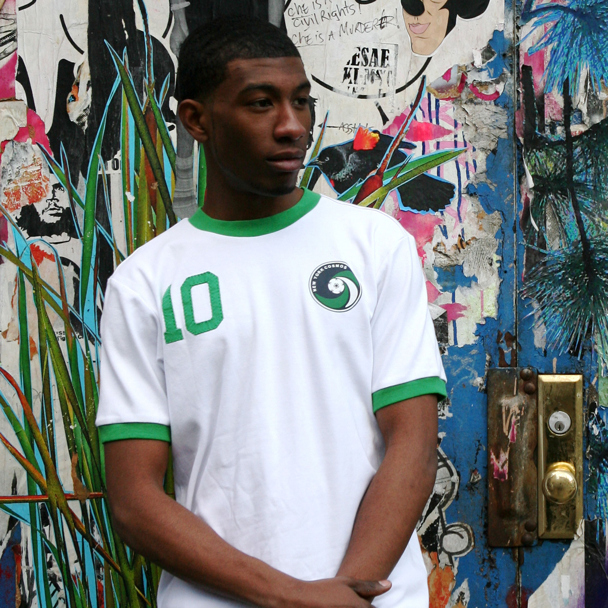 New York Cosmos '76 Vintage Jersey - White/Pine Green
