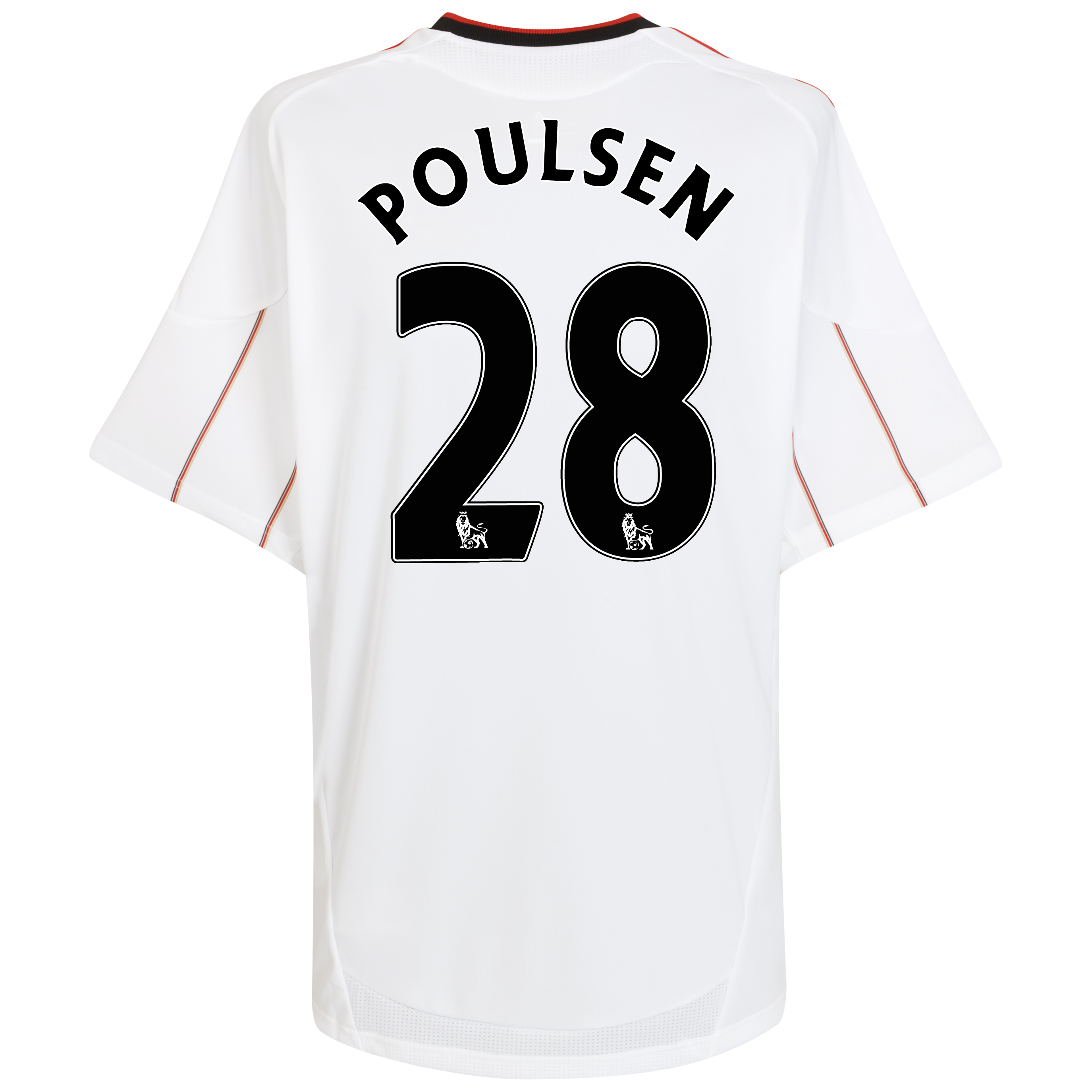 Liverpool Away Shirt 2010/11 with Poulsen 28 printing - Kids