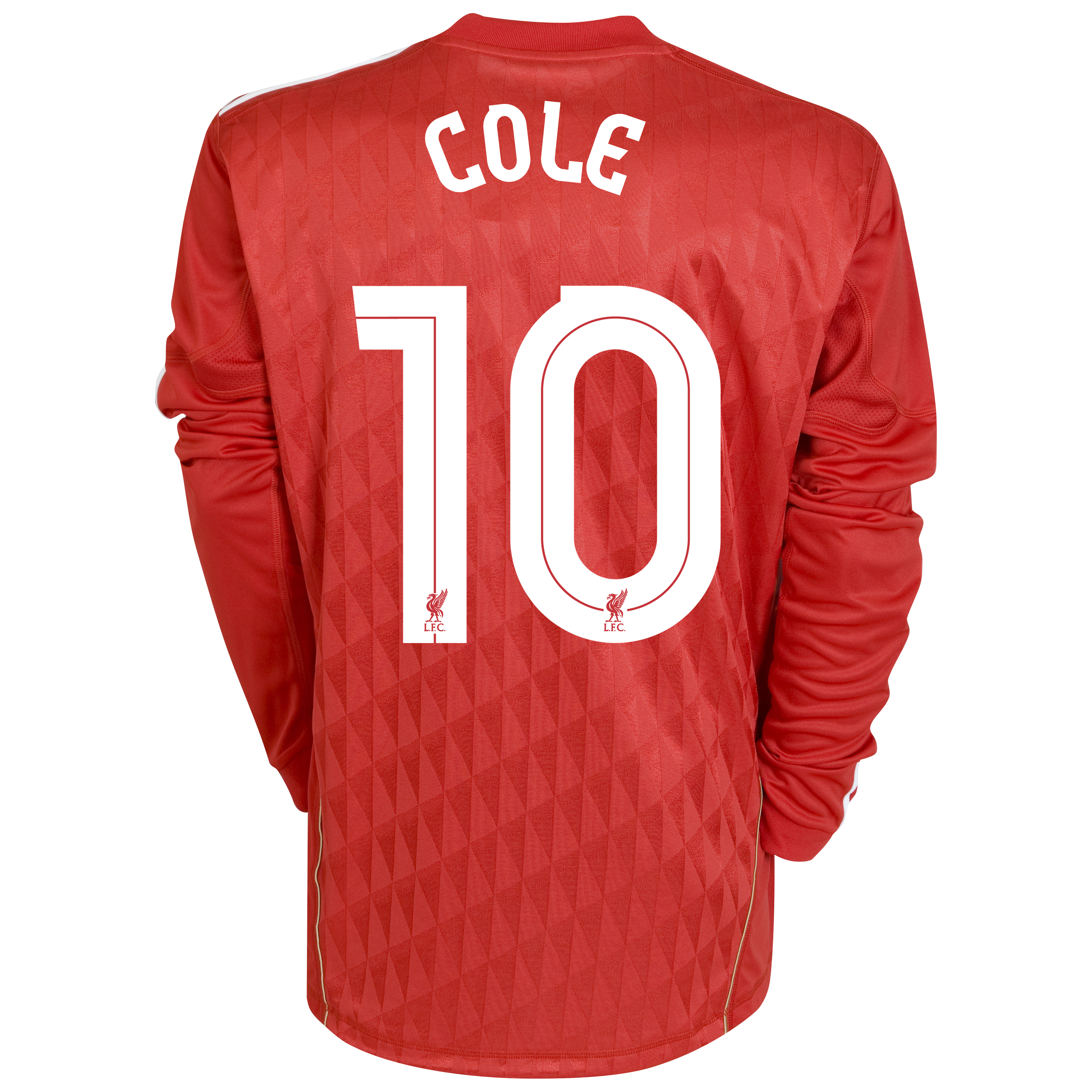 Liverpool Europa League Home Shirt 2010/12 with Cole 10 printing - Long Sleeved