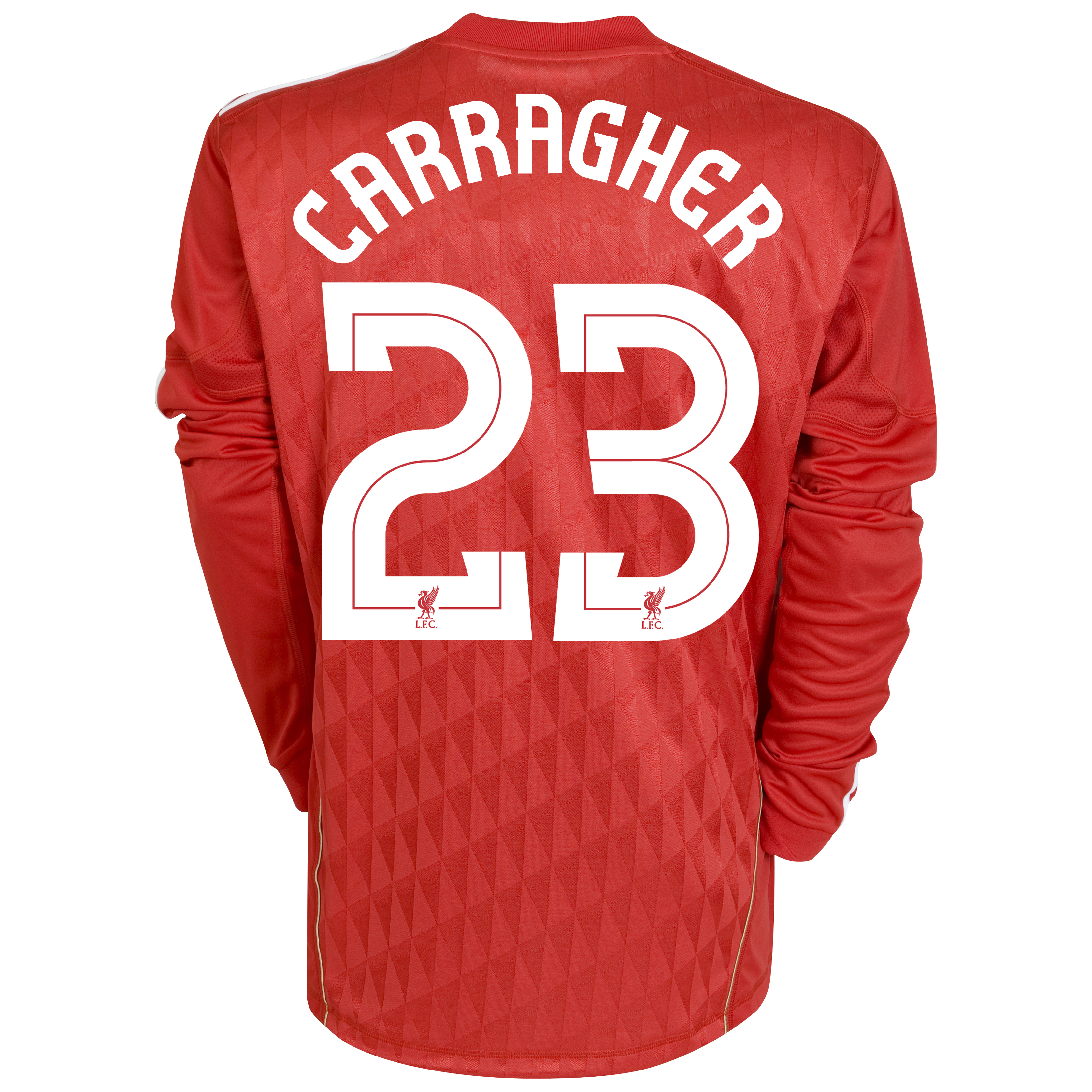 Liverpool Europa League Home Shirt 2010/12 with Carragher 23 printing - Long Sleeved