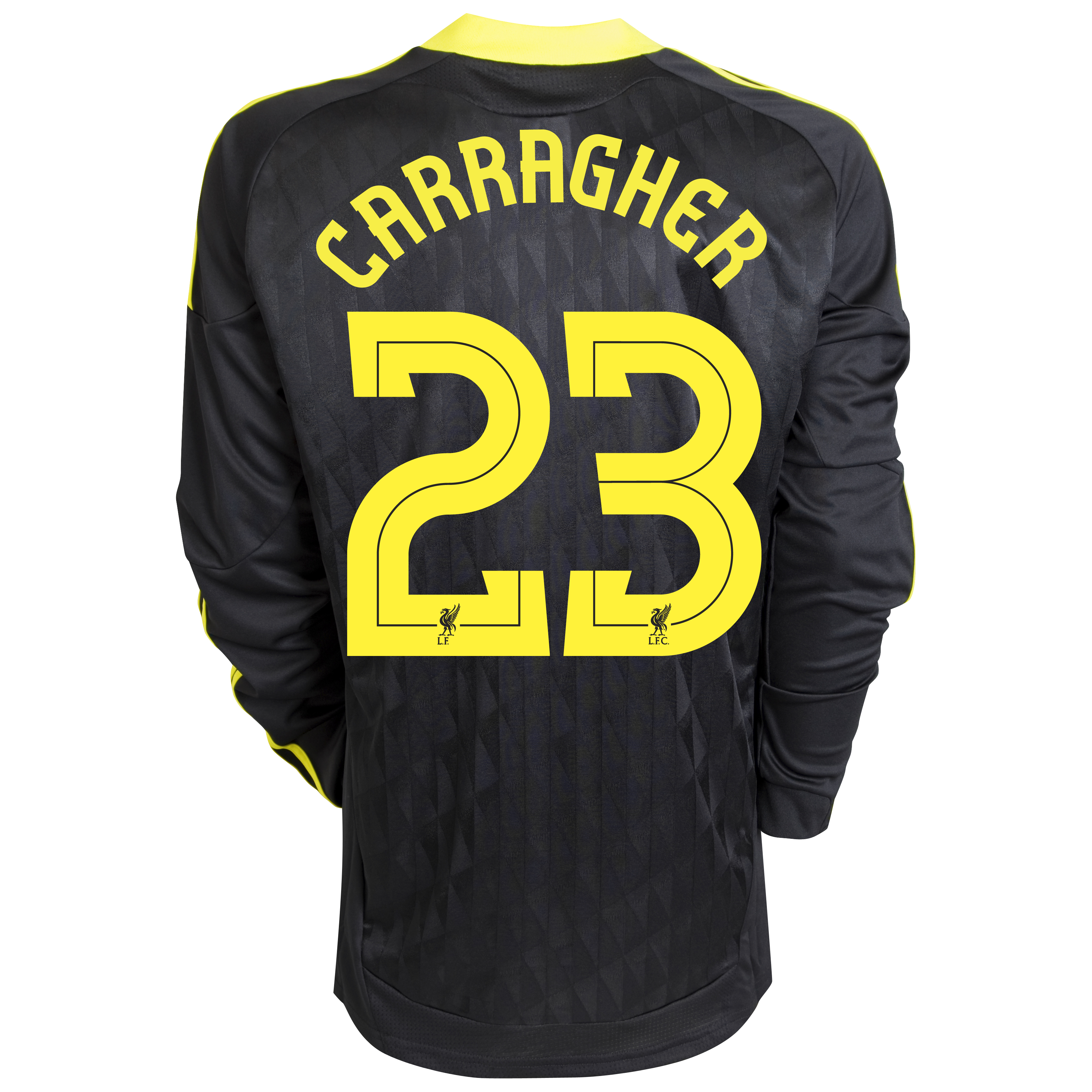 Liverpool Europa League Third Shirt 2010/11 with Carragher 23 Printing - Long Sleeved