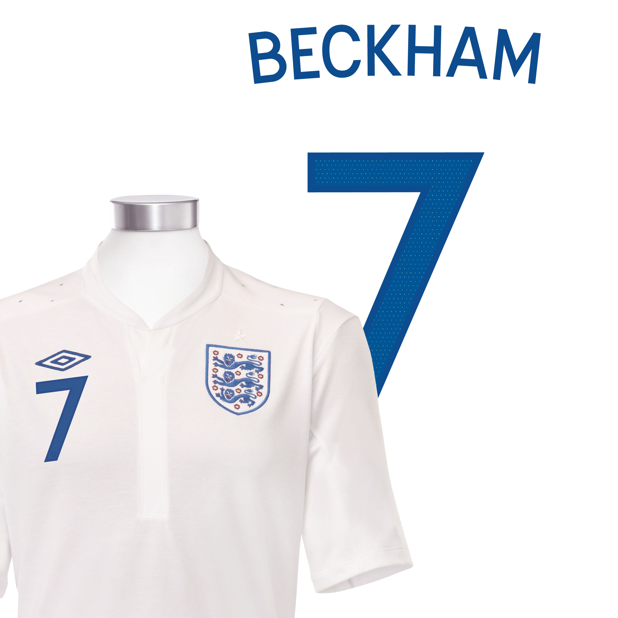 England Home Shirt 2010 with Beckham 7 printing England Home Shirt 2010 with Beckham 7 printing Small Image