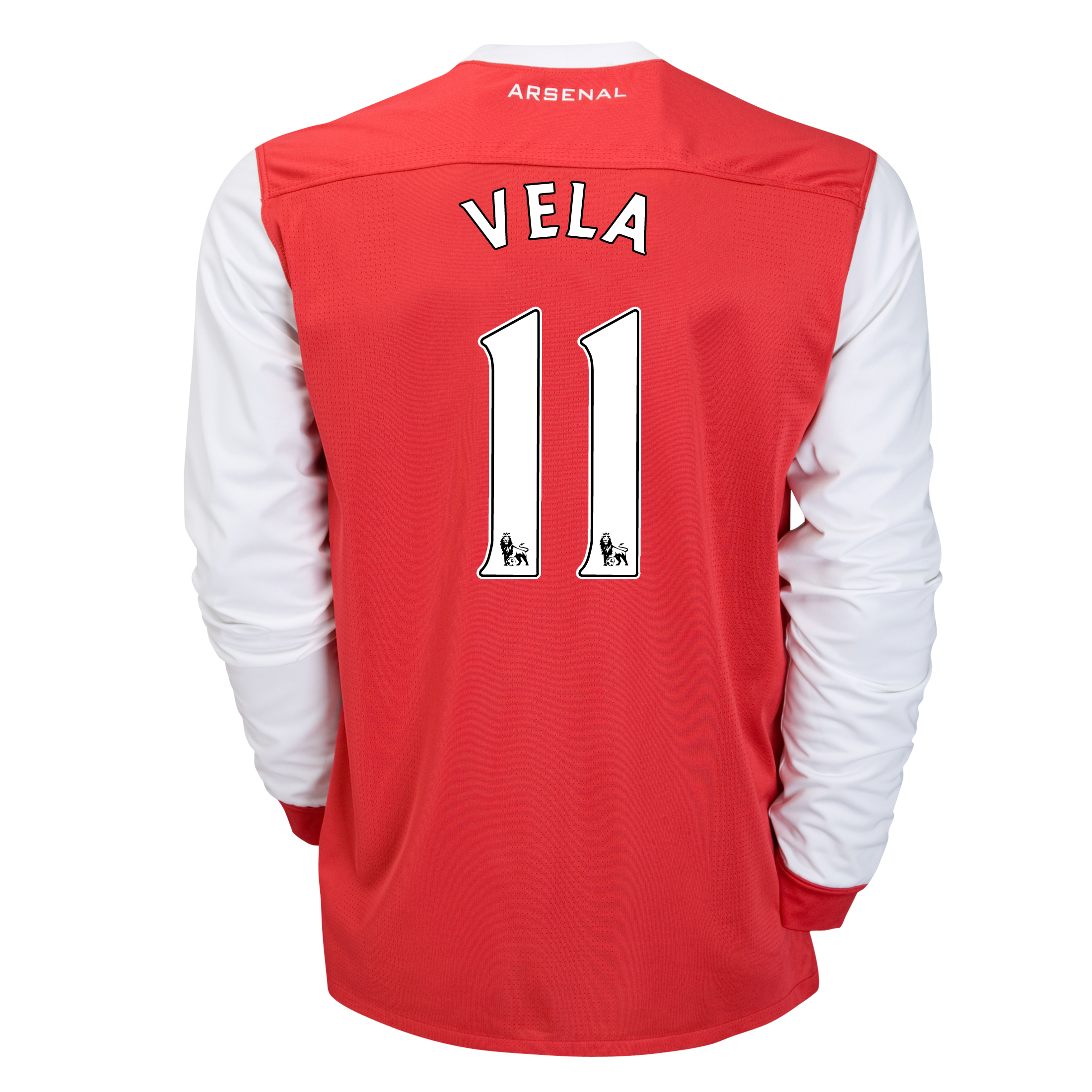 Arsenal Home Shirt 2010~11 with Vela 11 printing Long Sleeved