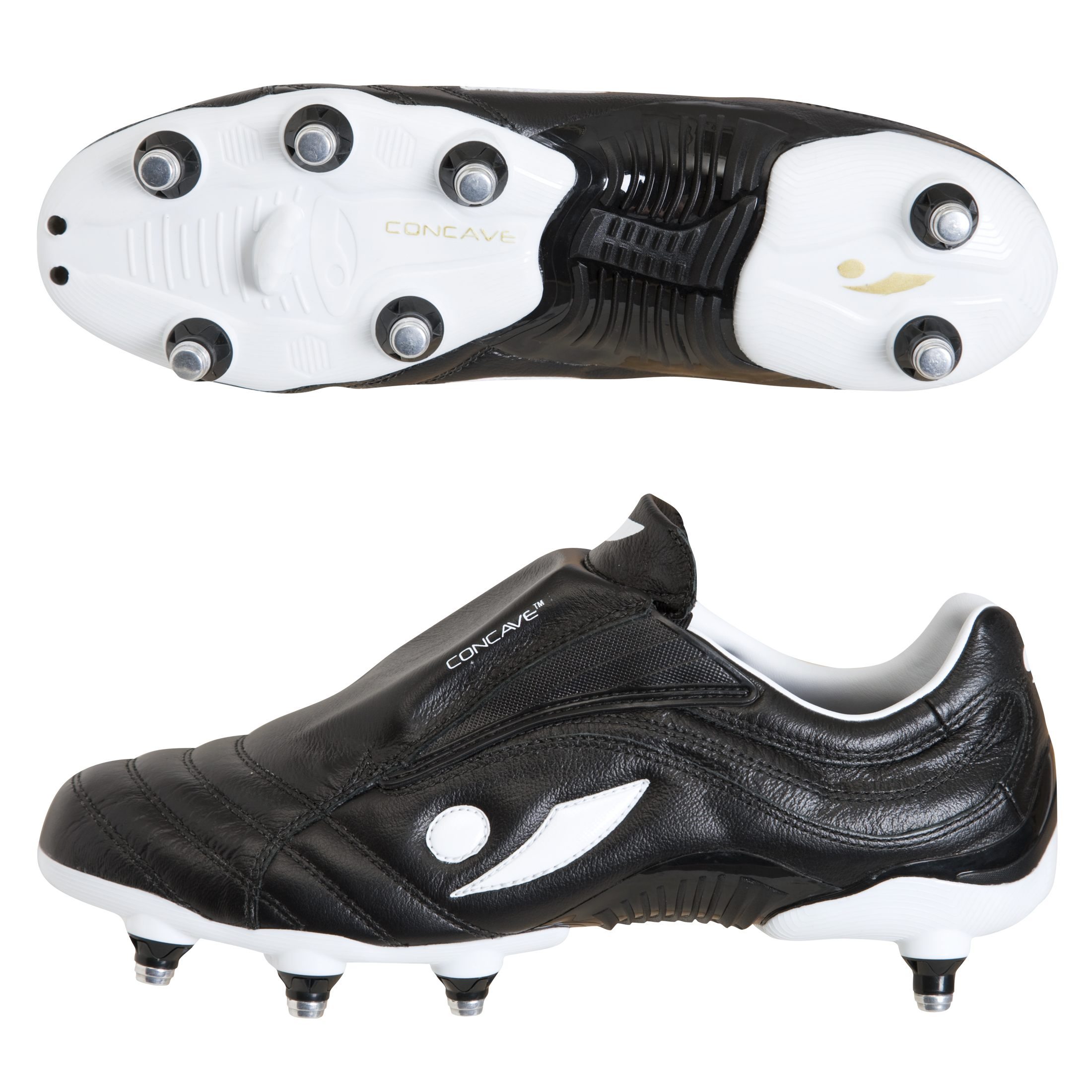 Concave PT+ Classic Soft Ground Football Boots - Black-White