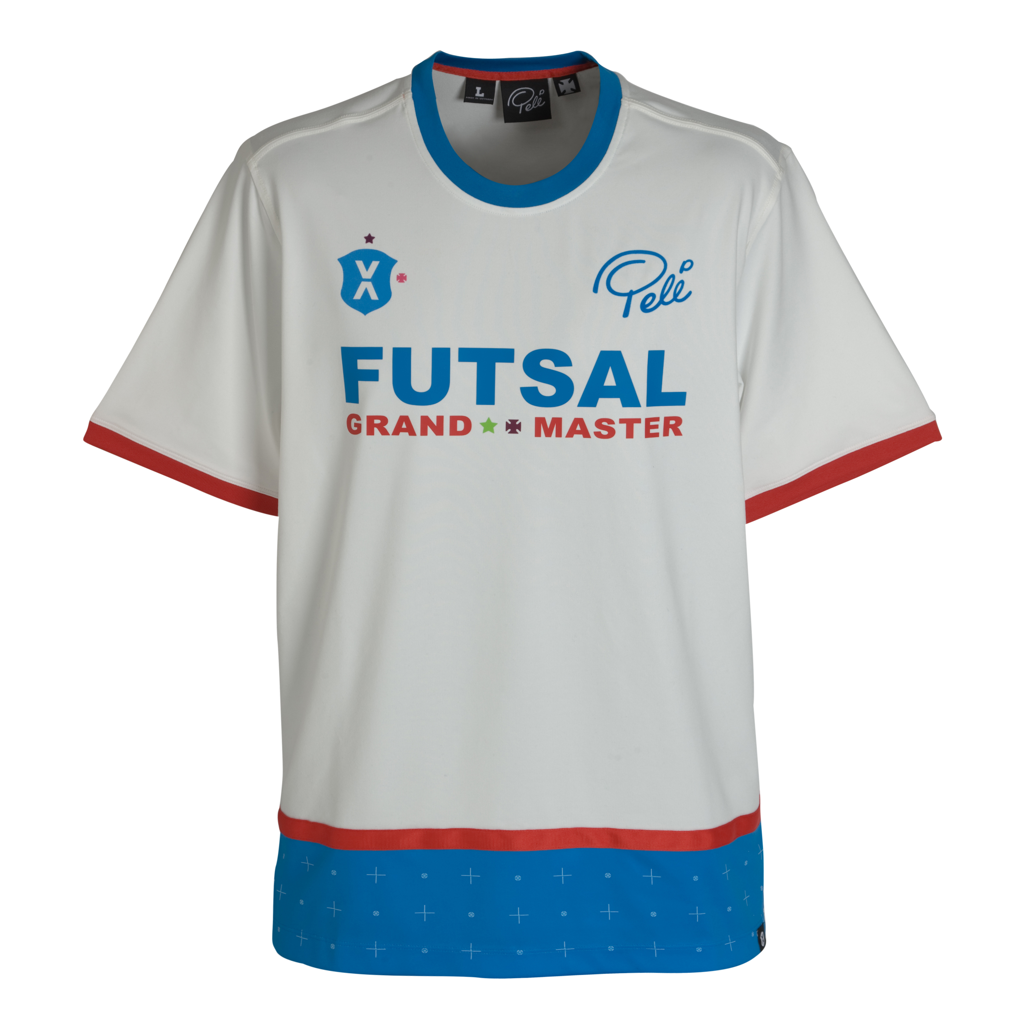 Pelé Sports Game Day Jersey - Snow White/Brilliant Blue
