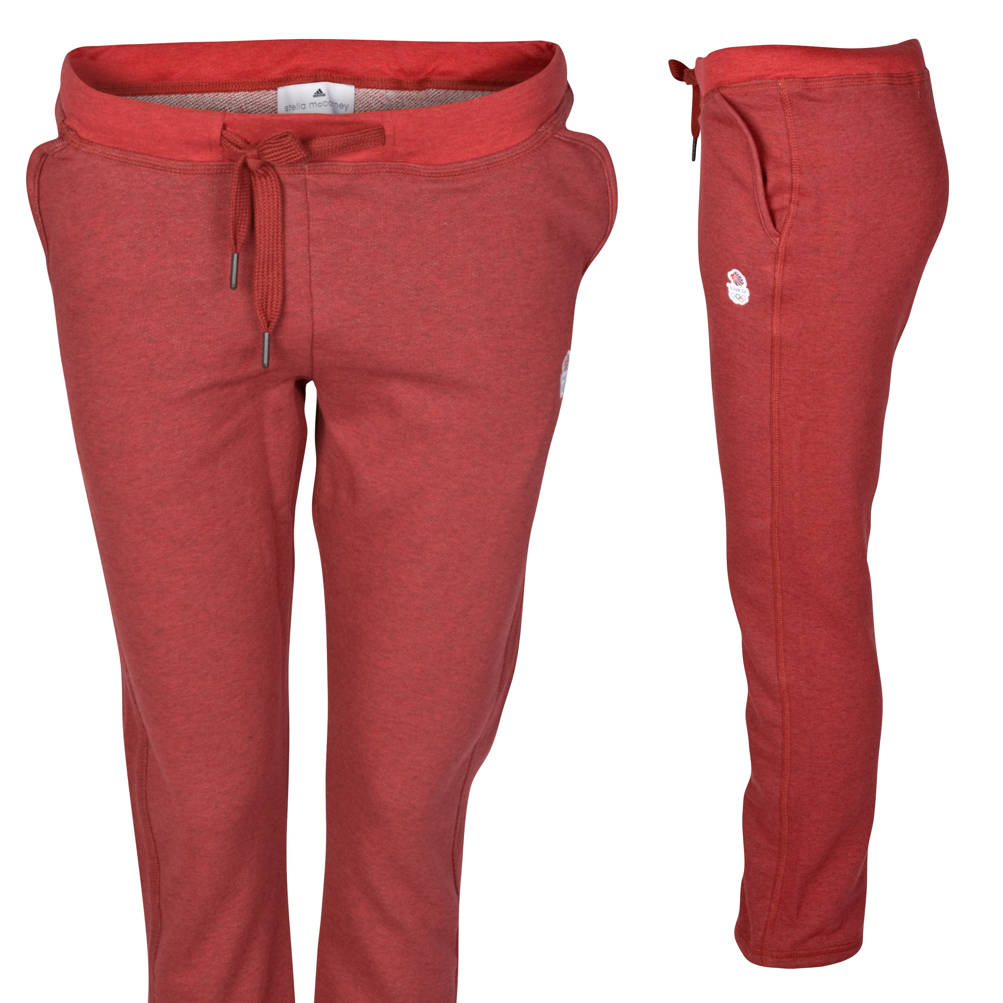adidas Team GB Emblem Pant - Flame Red Melange/Fire Melange - Womens