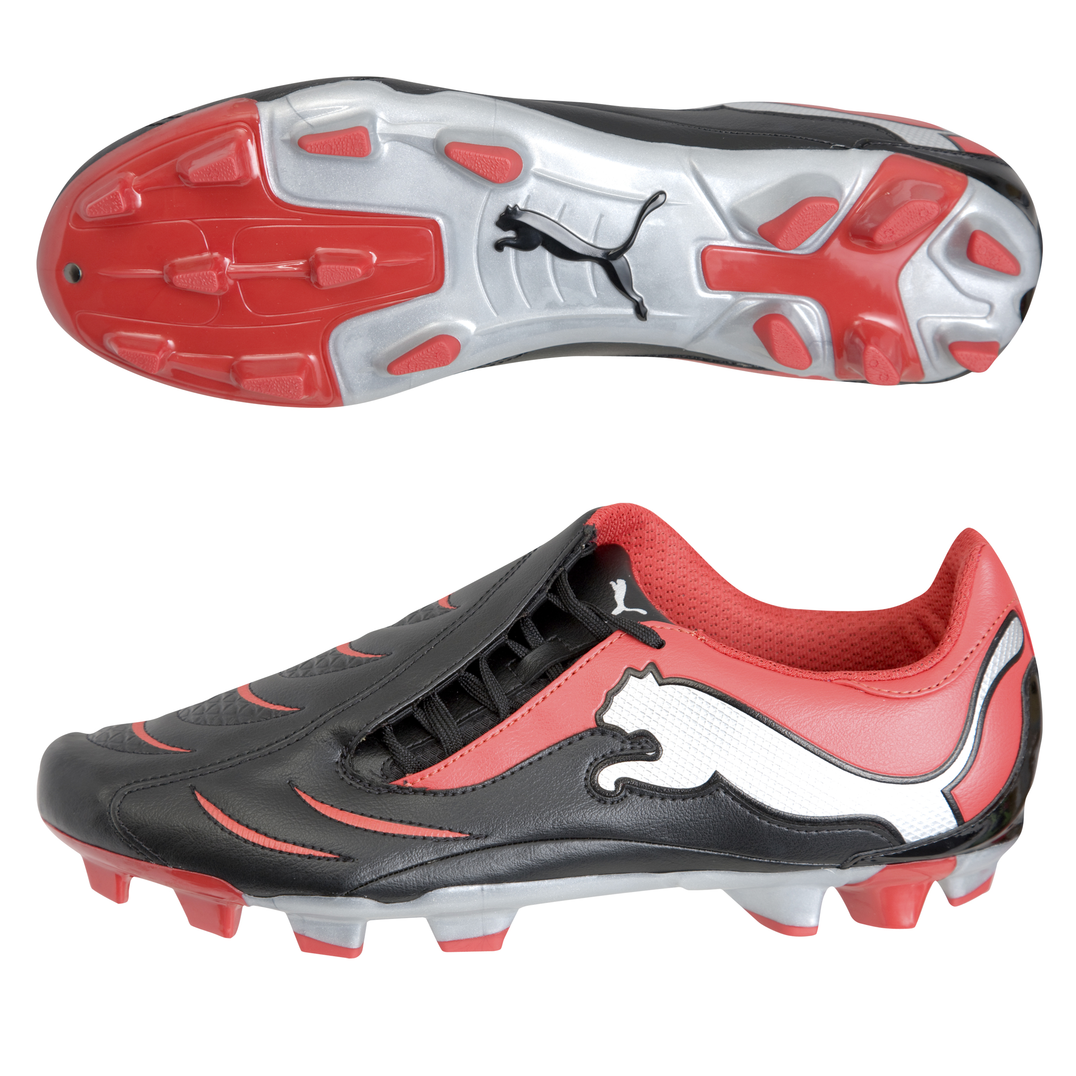 Puma PowerCat 3.10 FG Black/High Risk Red/Puma Silver