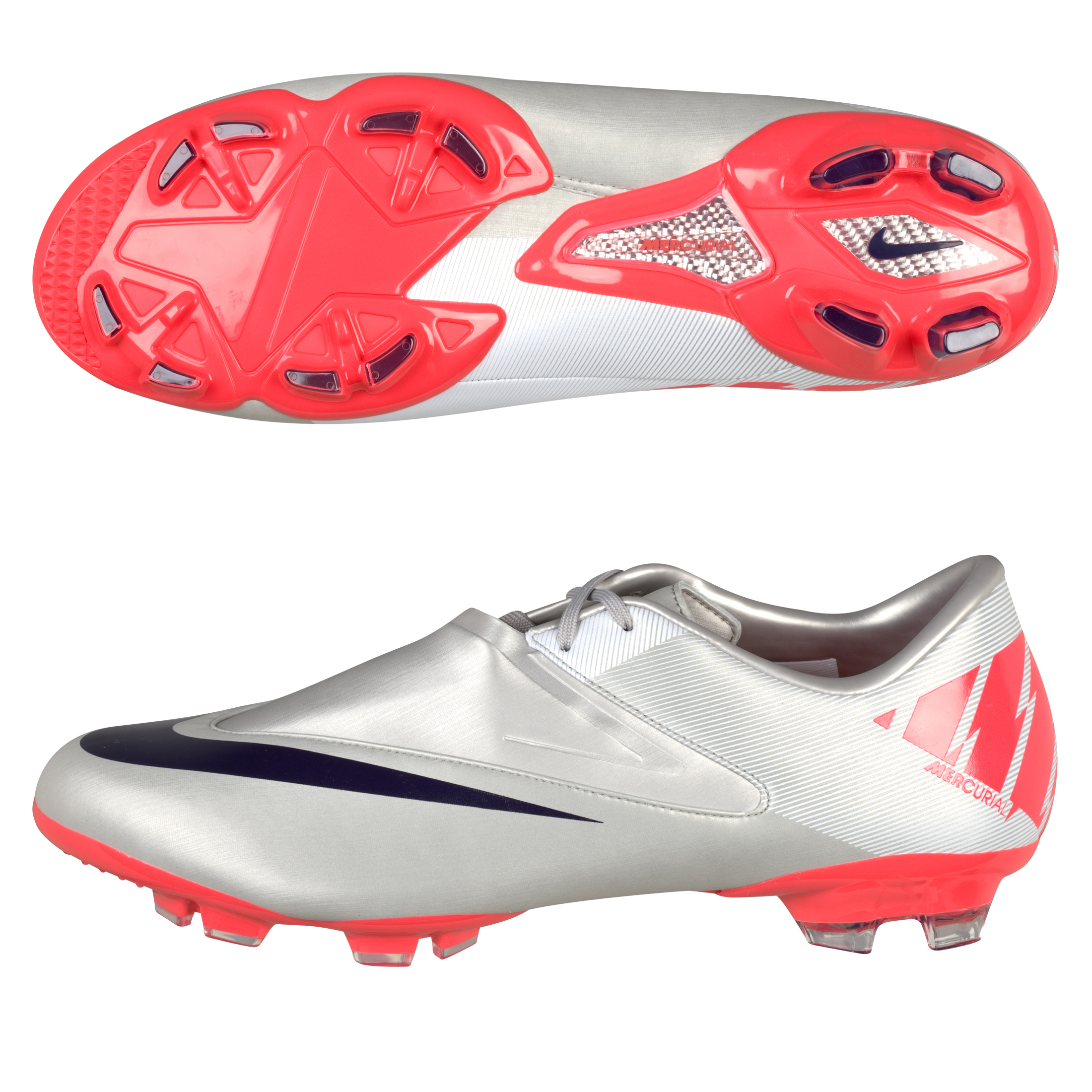 Nike Mercurial Glide II Firm Ground Football Boots - Grnt/Imperial Purple/Red.