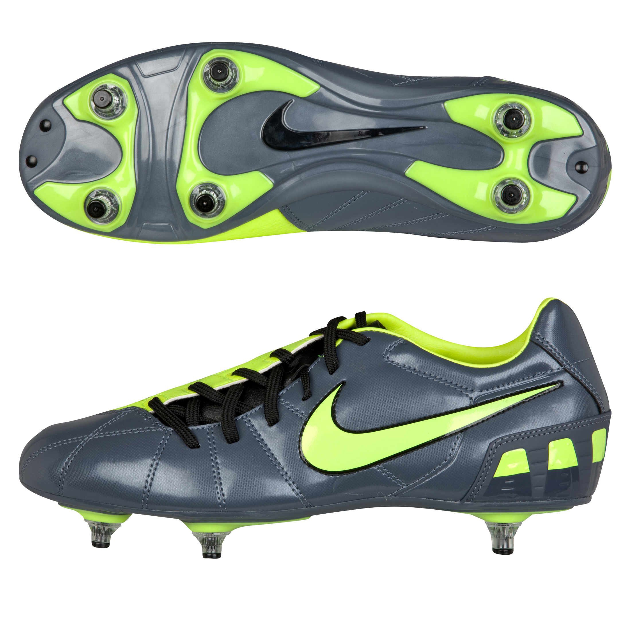 Nike Total90 Shoot III Soft Ground Football Boots - Metallic Blue Dusk/ Volt/Black.