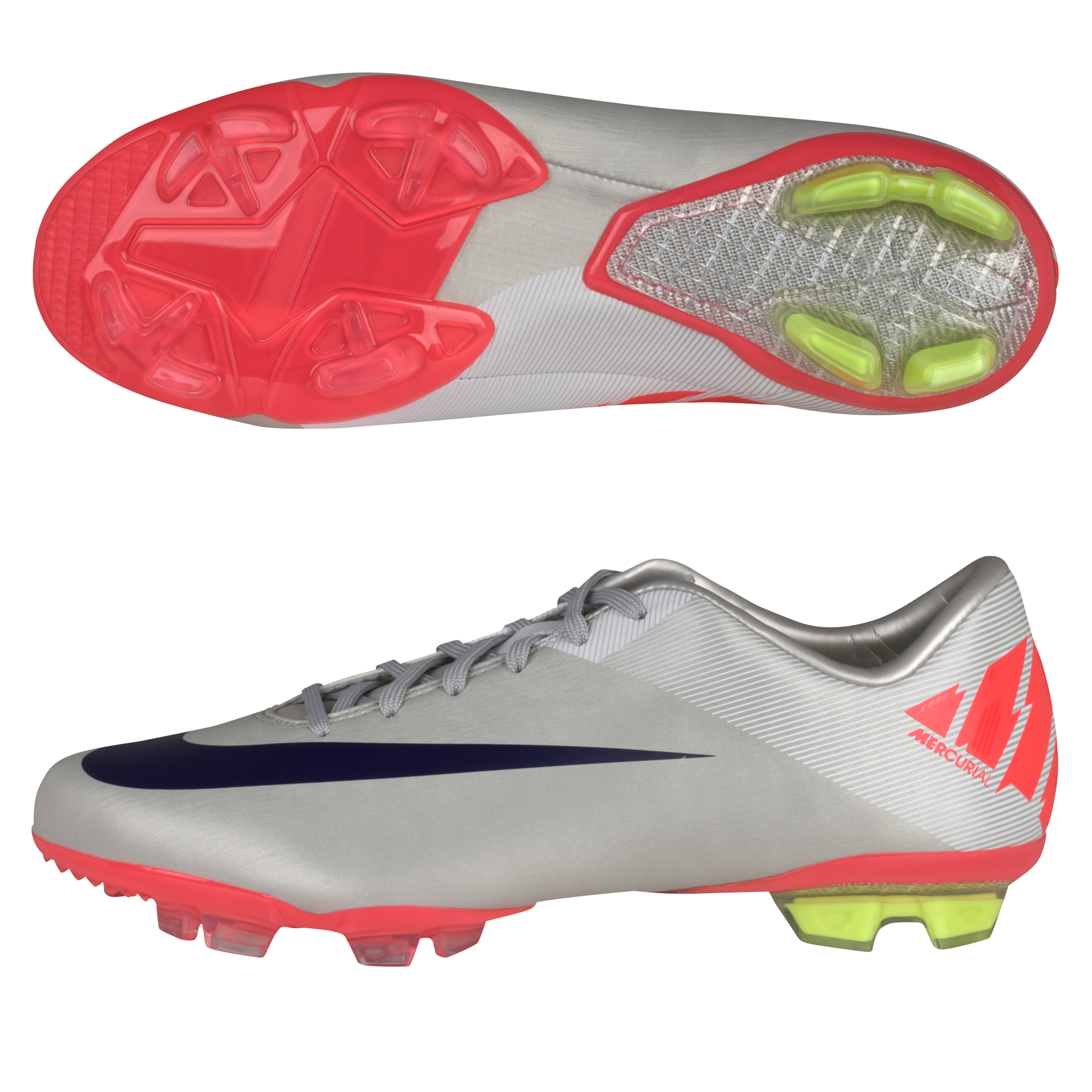 Nike Mercurial Vapor VII Firm Ground Football Boots - Granite/Imperial Purple/ Red - Kids.