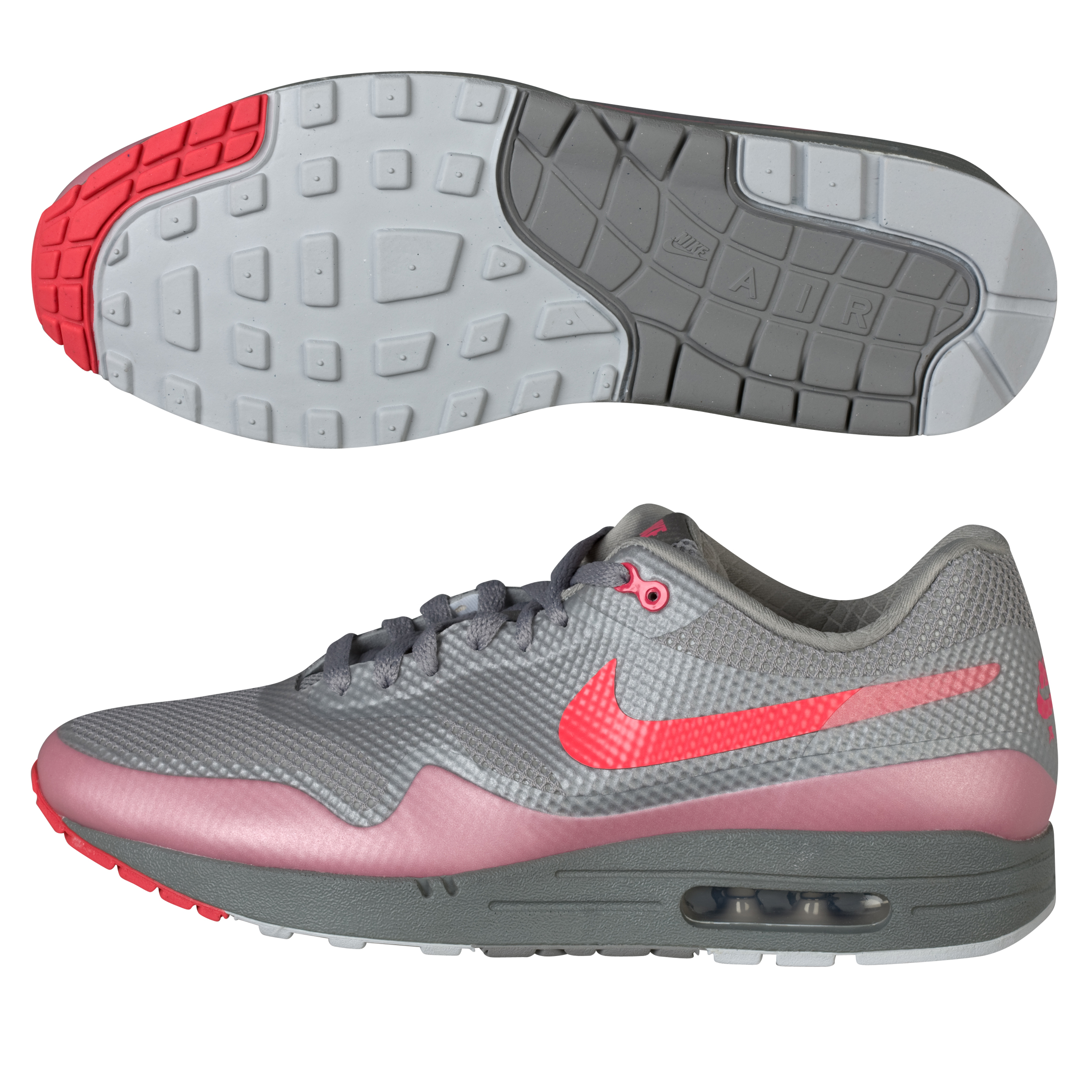 Nike Air Max Dunk Trainers - Medium Grey/Solar Red/Natural Grey.