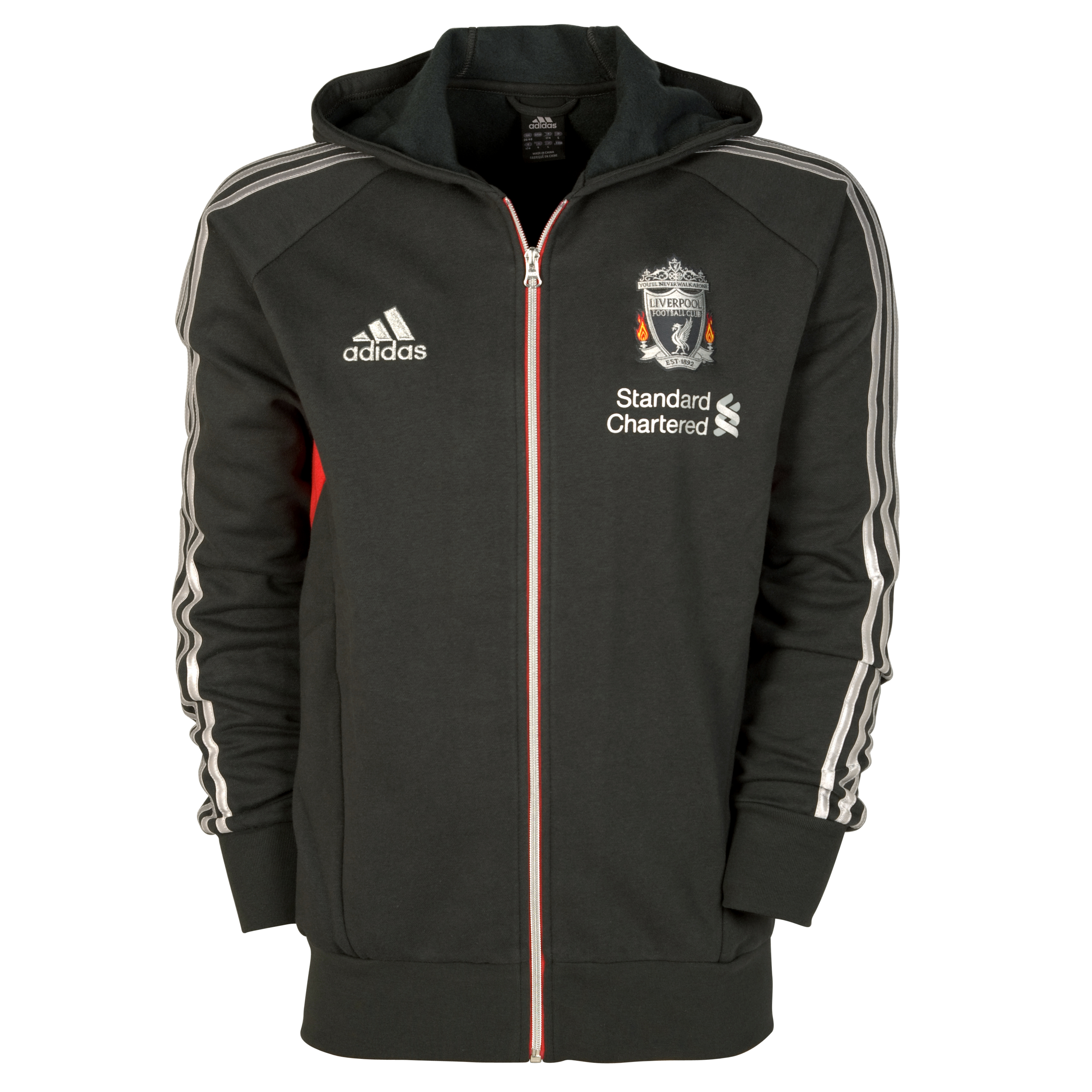 Liverpool Training Full Zip Hoody - Solid Grey F11/Light Scarlet/Bird Silver