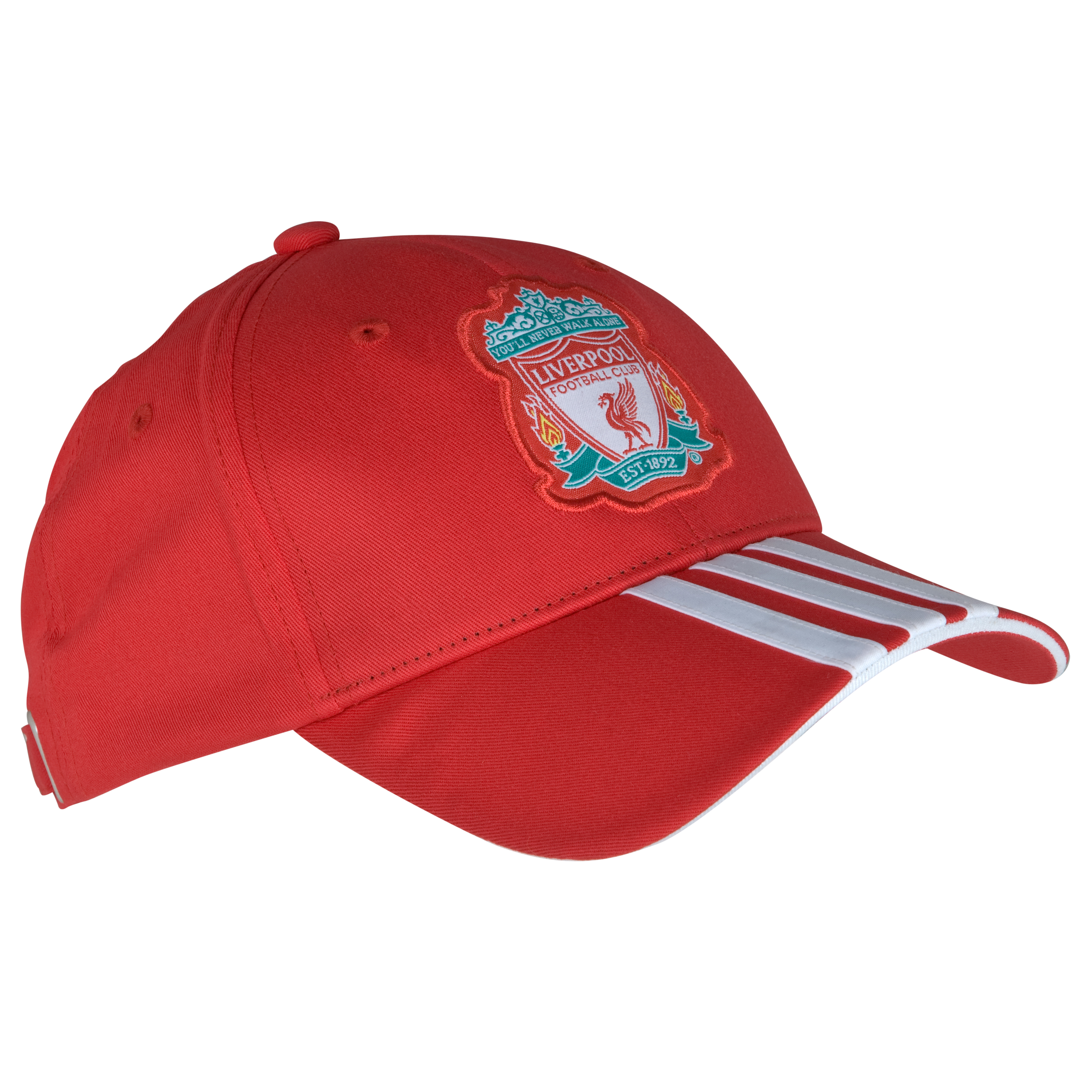 adidas Liverpool 3 Stripe Cap - Light Scarlet/White