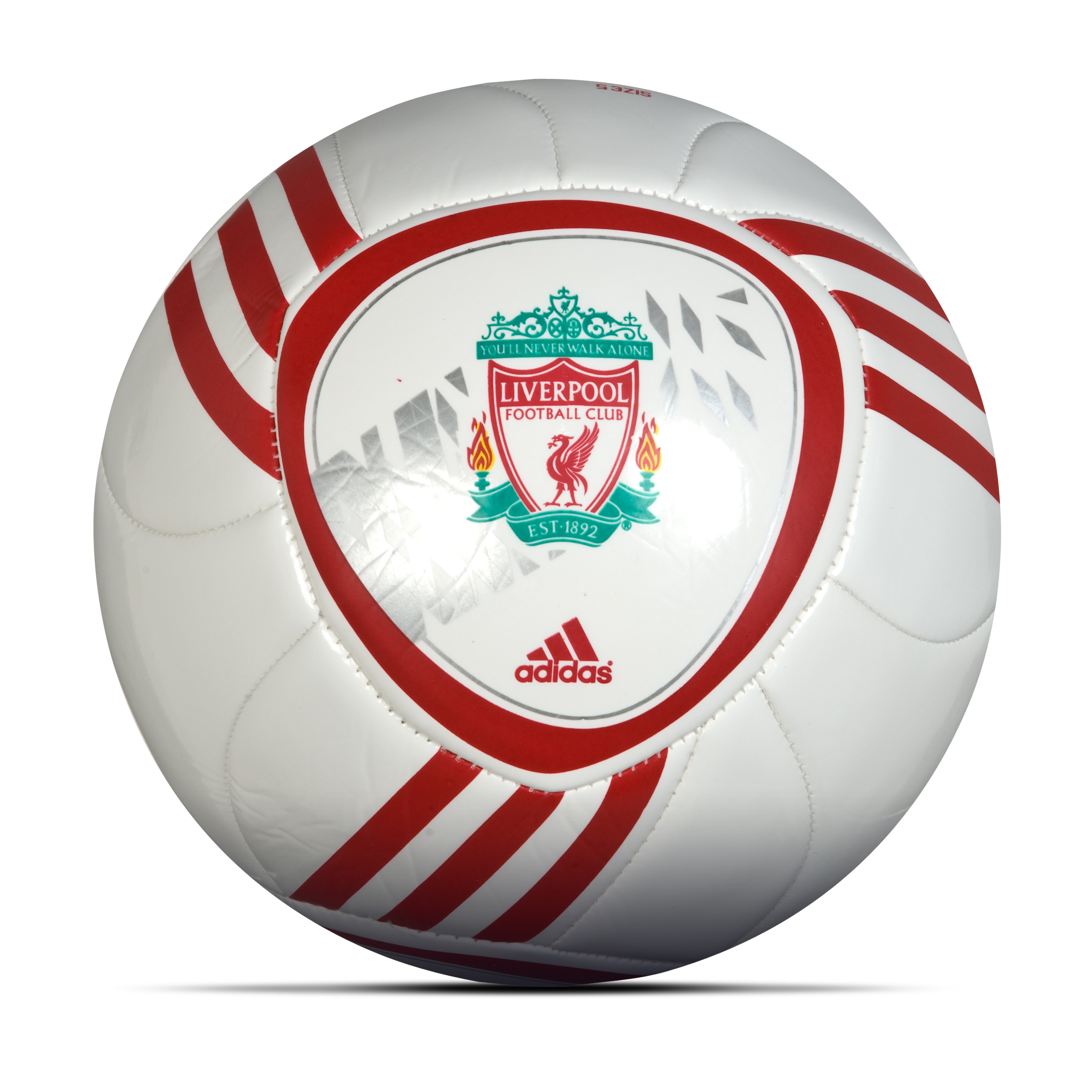 adidas Liverpool F50 X-ite Football - White-Light Scarlet