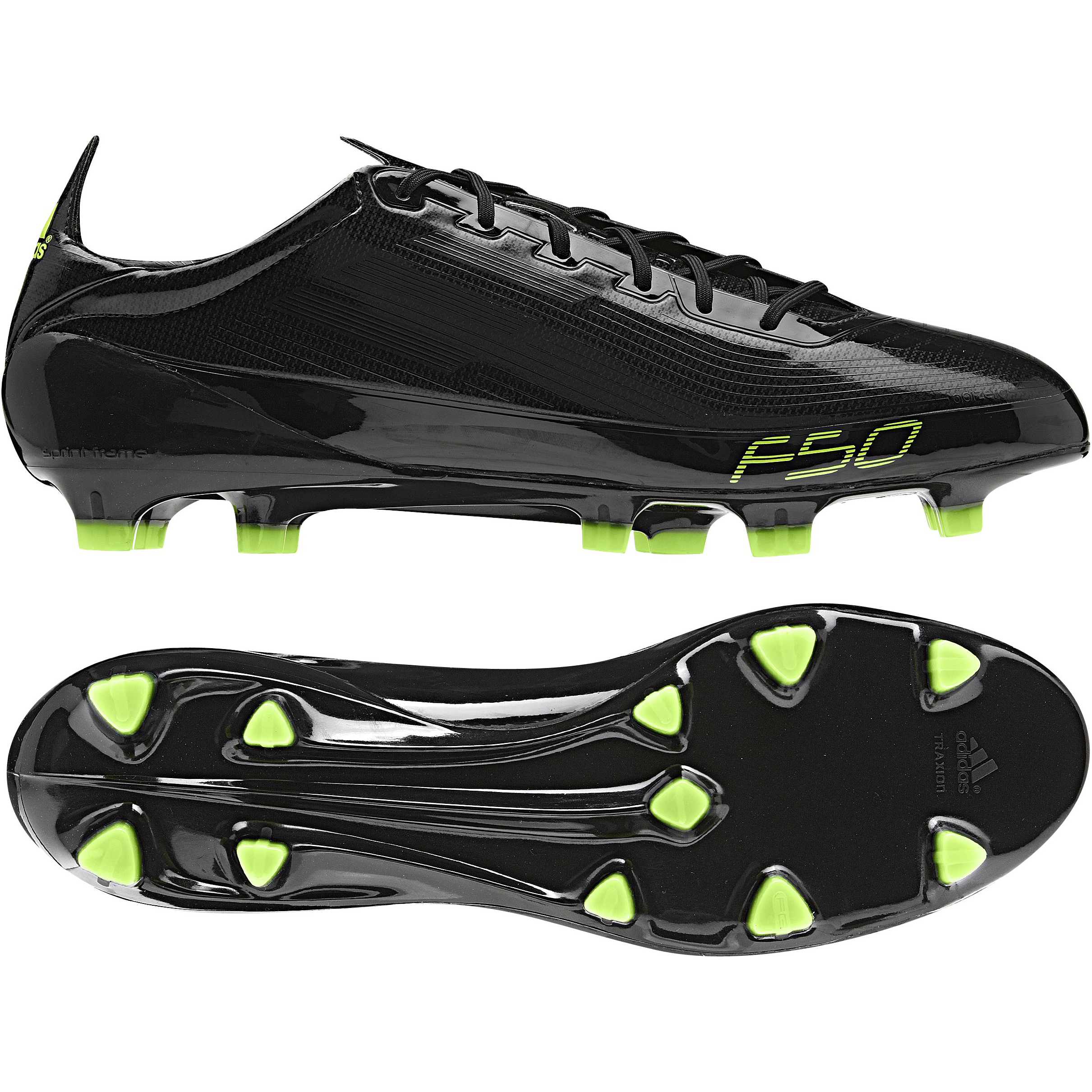adidas F50 adizero TRX Firm Ground Synthetic Football Boots - Black / Infrared / Electricity.