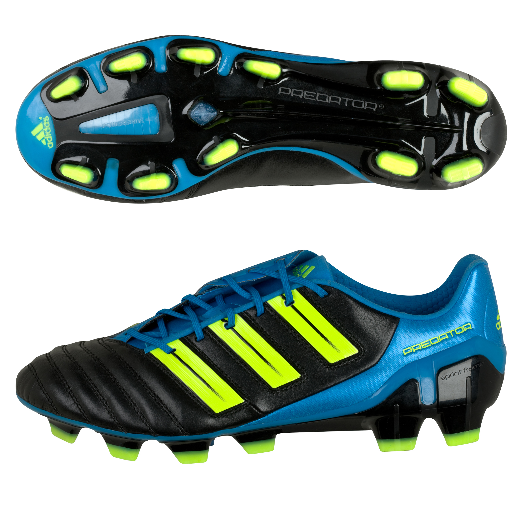 adidas adipower Predator TRX Firm Ground Football Boots Black / Sharp Blue