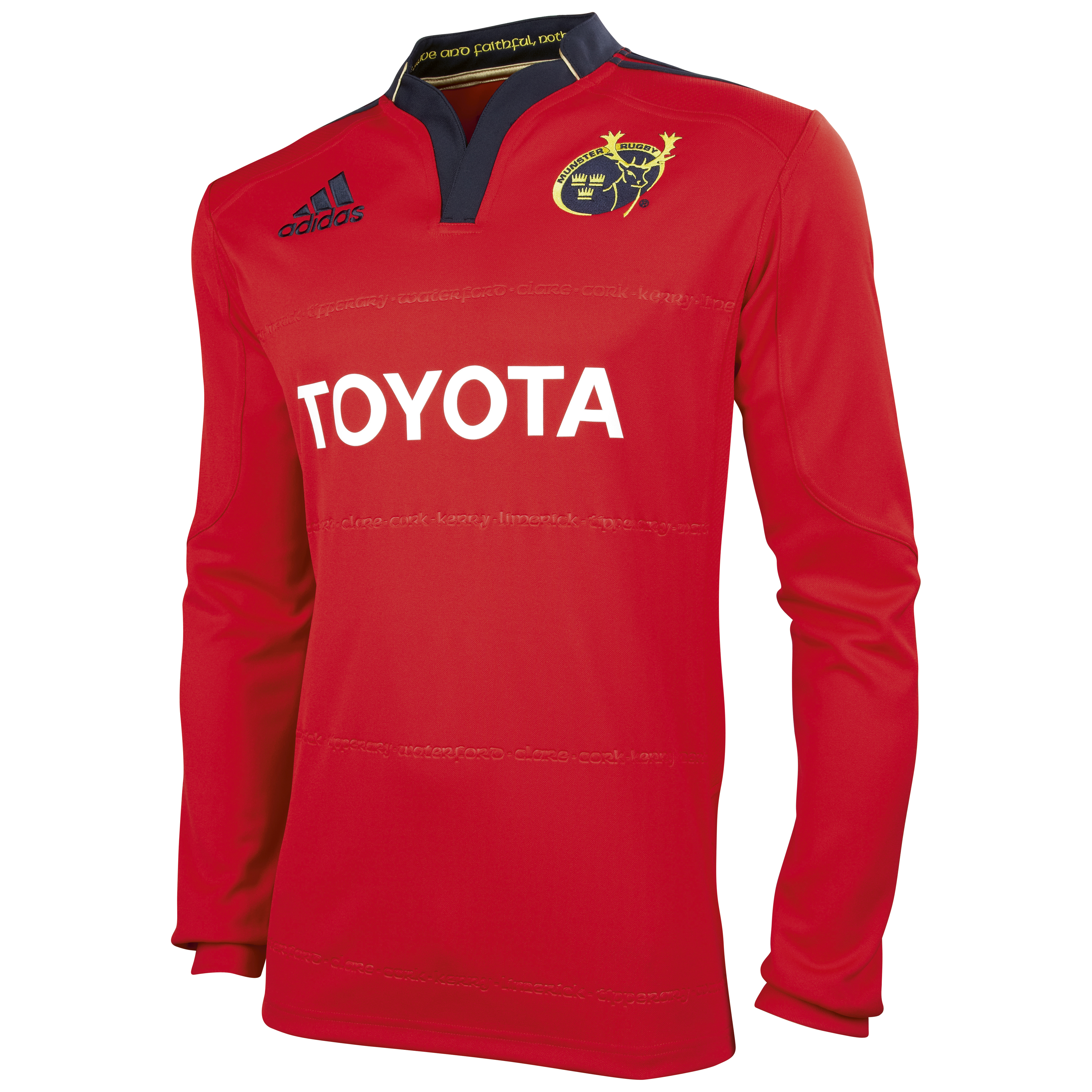 Munster Home Shirt 2011/12 - Long Sleeved - Collegiate Red/Dark Navy