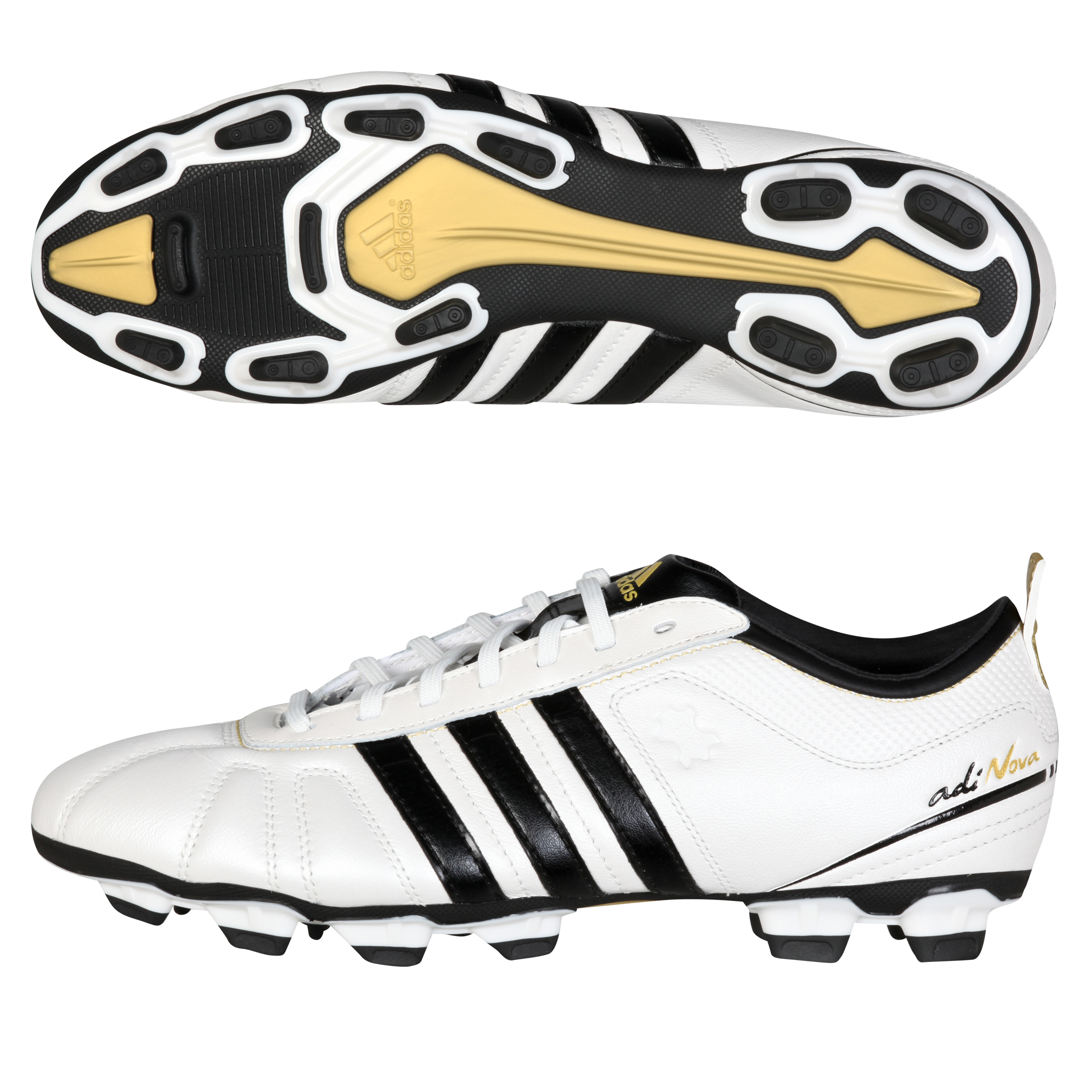adidas adiNova IV TRX Firm Ground Football Boots - Zero Met/Black/Matte Gold.