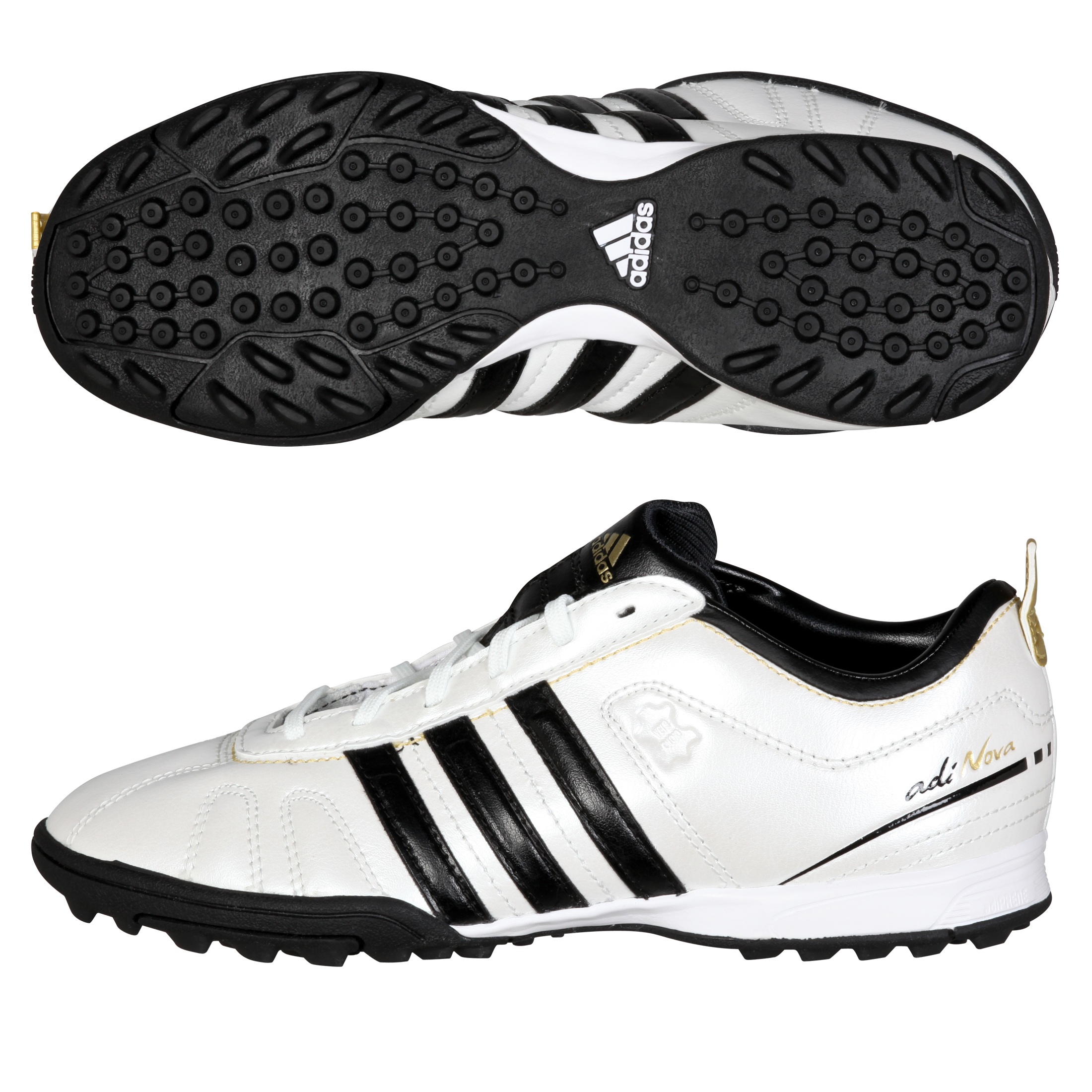 adidas adiNova IV TRX Astro Turf Trainers Zero Met~Black~Matte Gold Kids