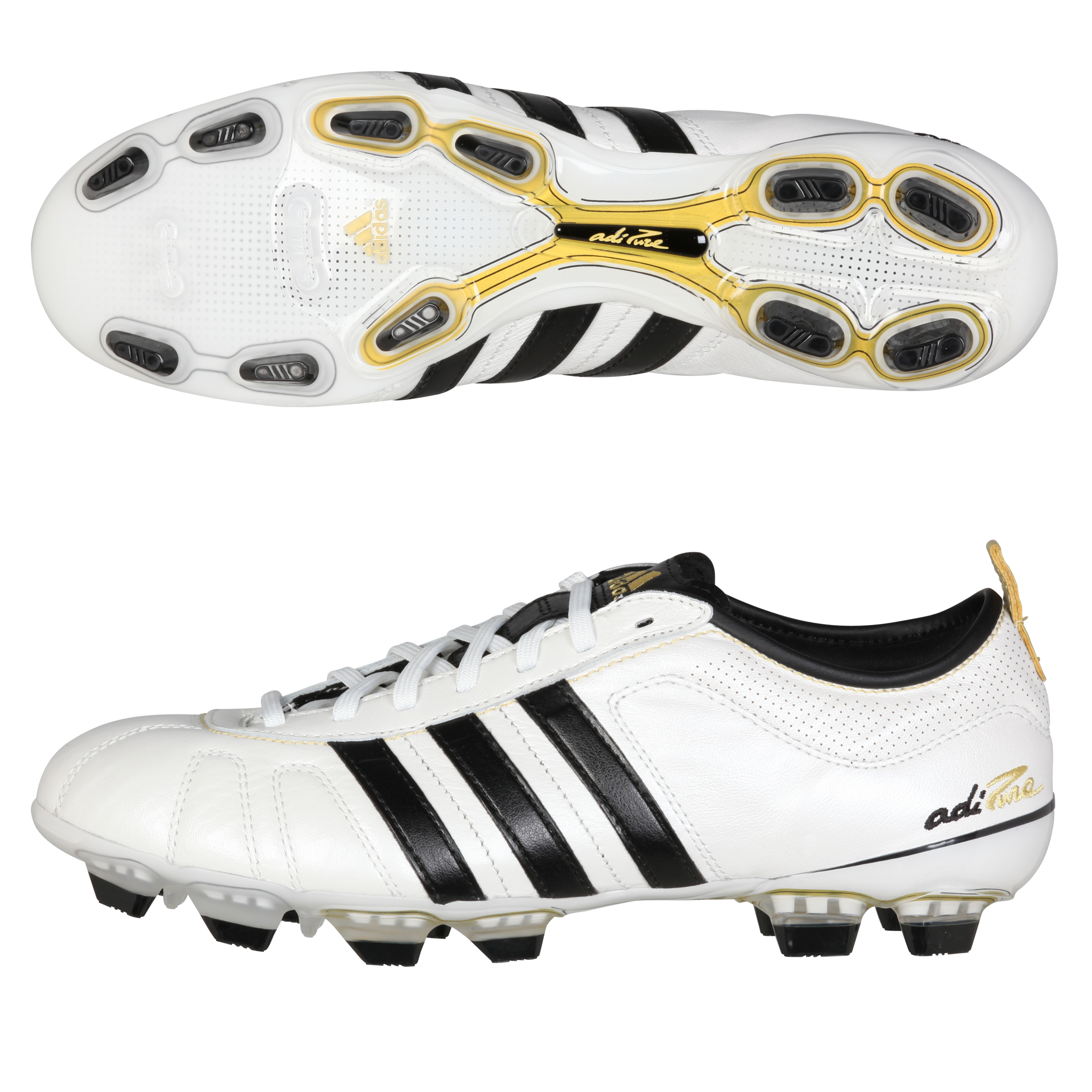 adidas adiPURE IV TRX Firm Ground Football Boots - Zero Met/Black/Matte Gold.