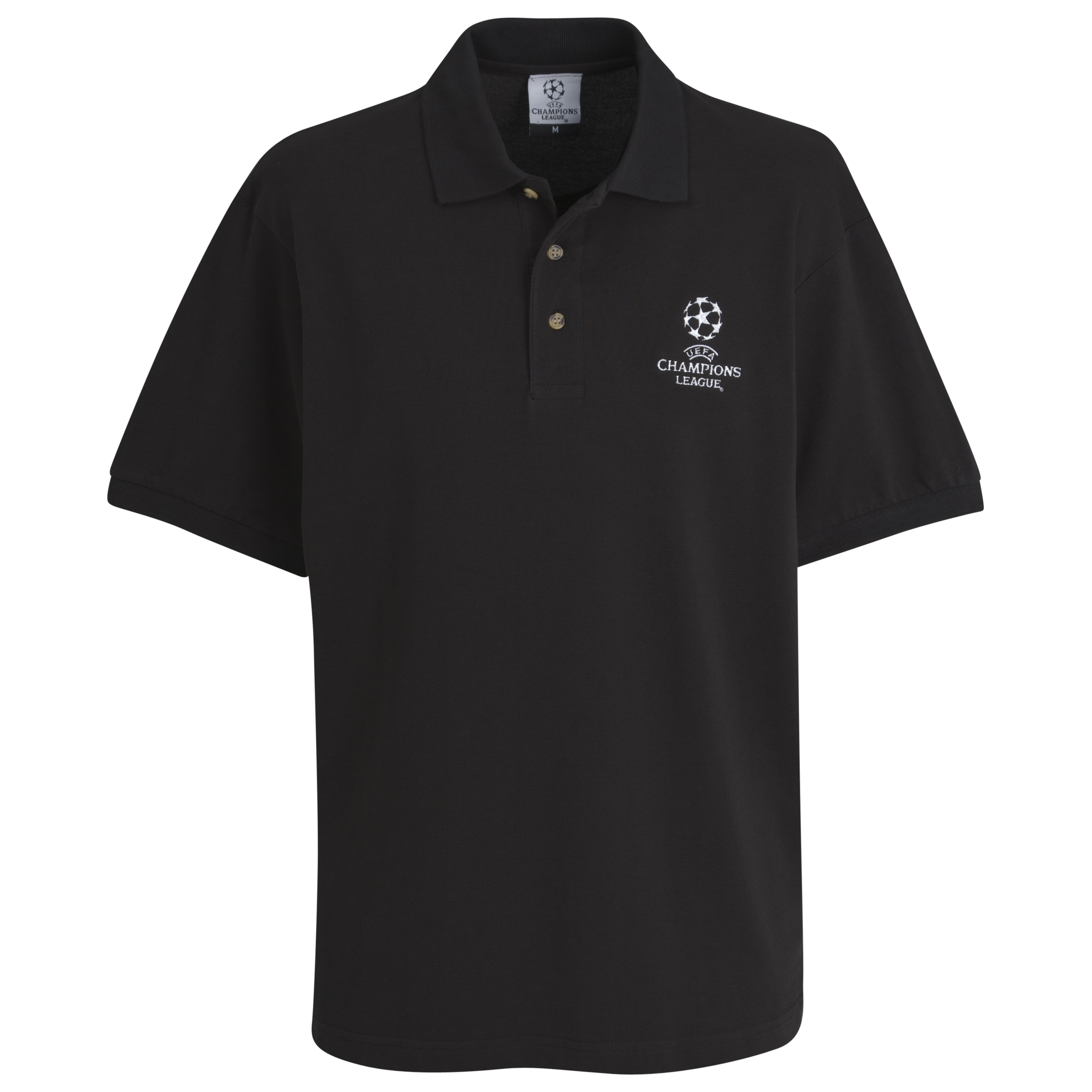 UEFA Champions League Pique Polo - Black - Kids