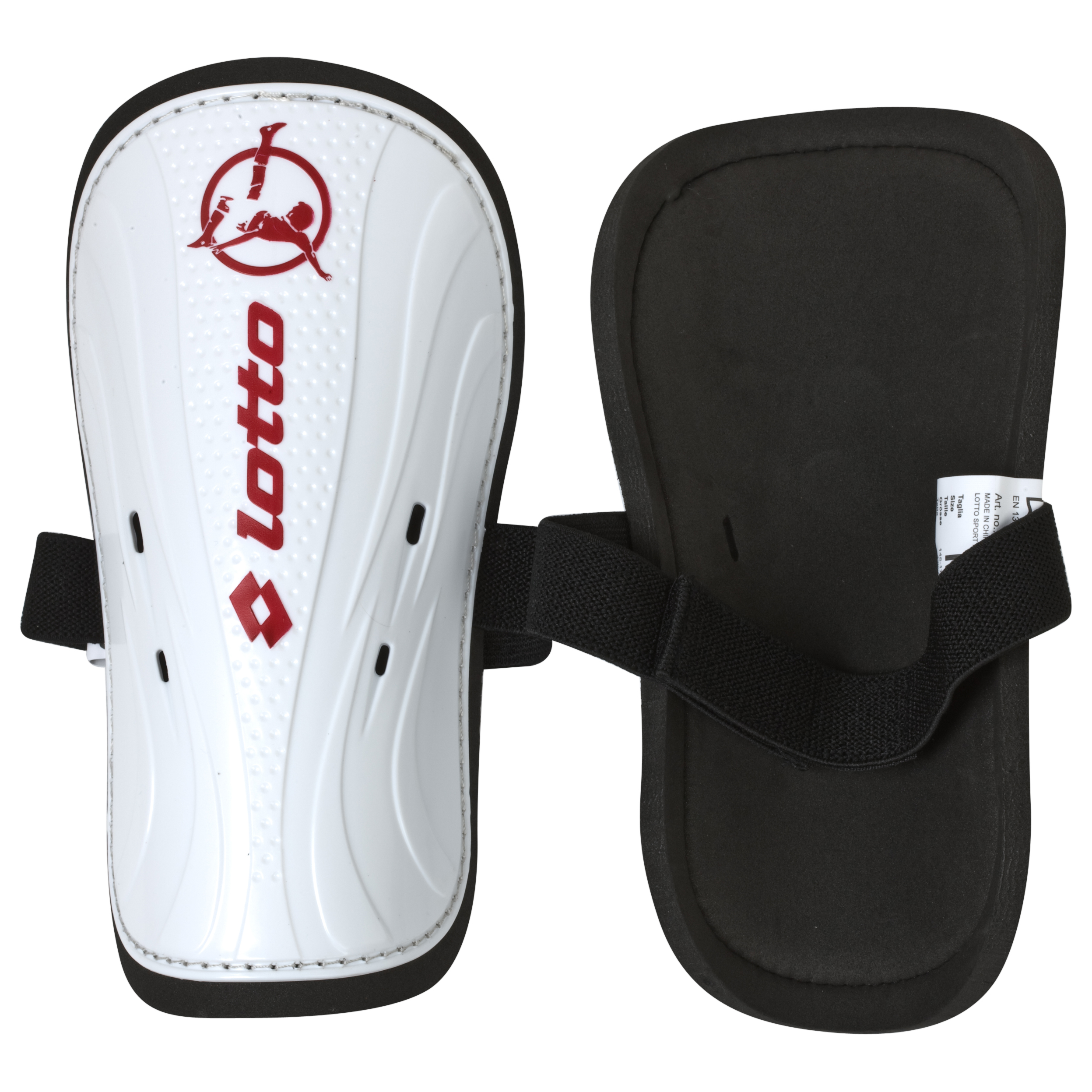 Lotto Protect 700 Shinguard - Medium - White/Risk Red.