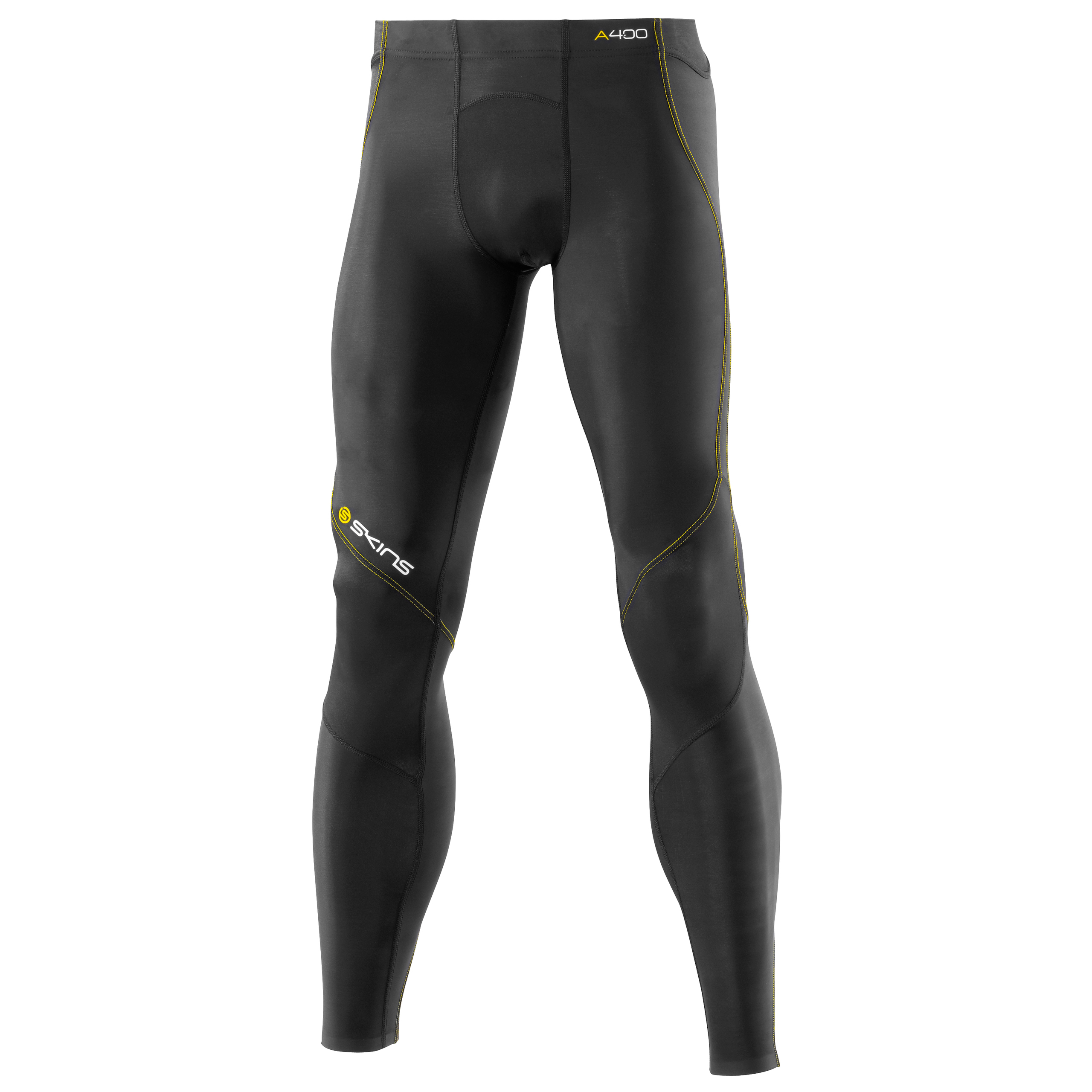 Skins A400 Active Long Tights - Black/Yellow