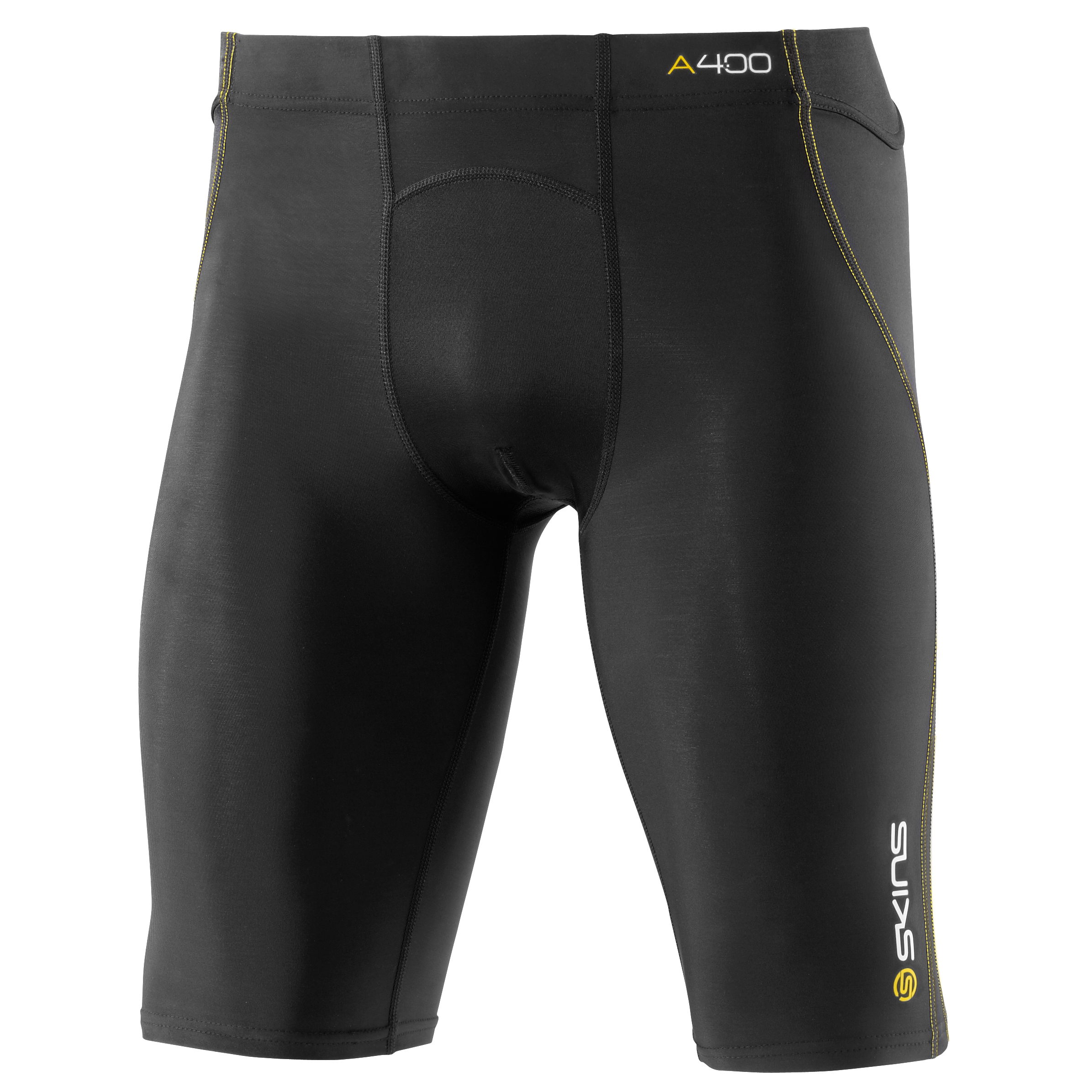 Skins A400 Active Half Tights - Black/Yellow