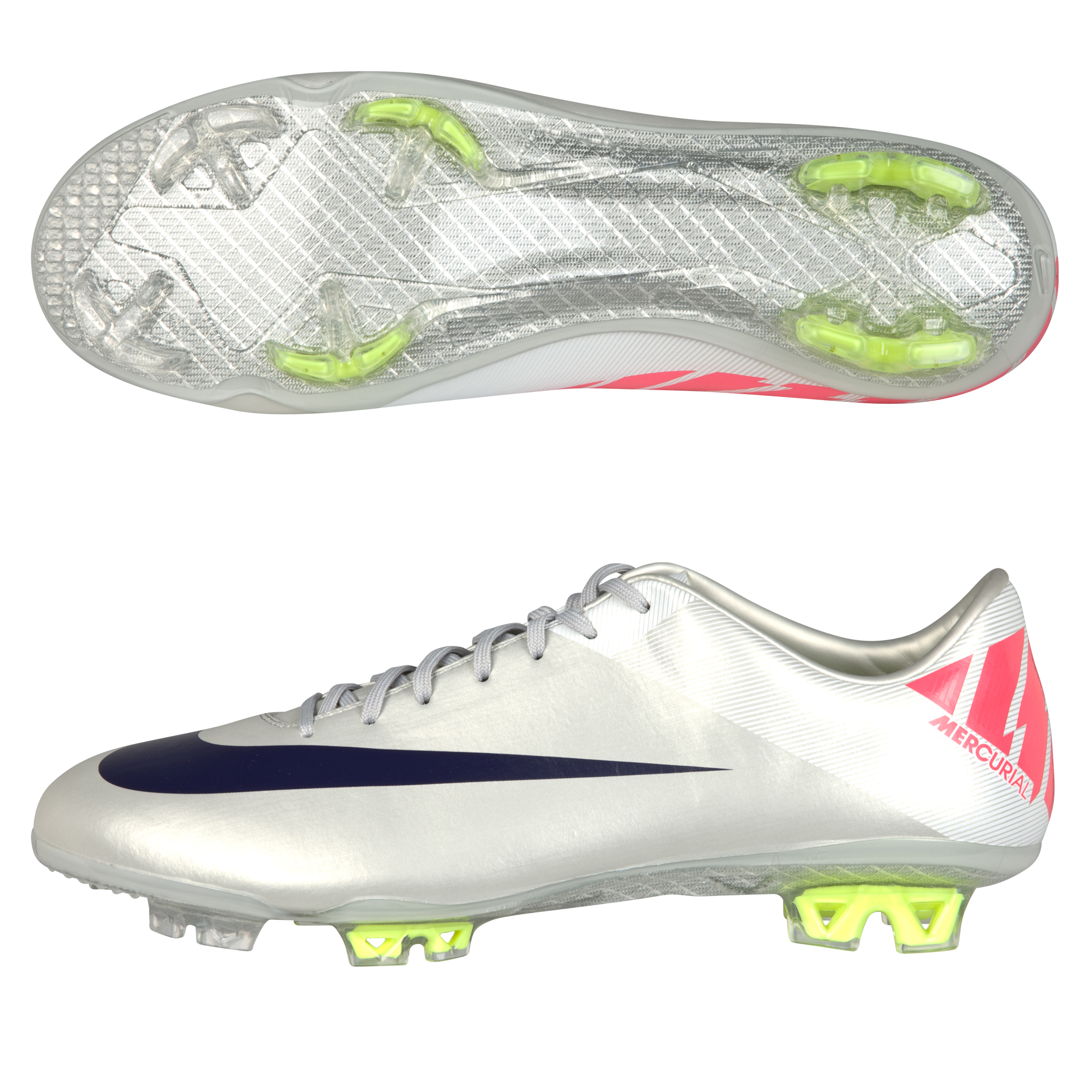 Nike Mercurial Vapor VII Firm Ground Football Boots - Granite/Imperial Purple/Red.