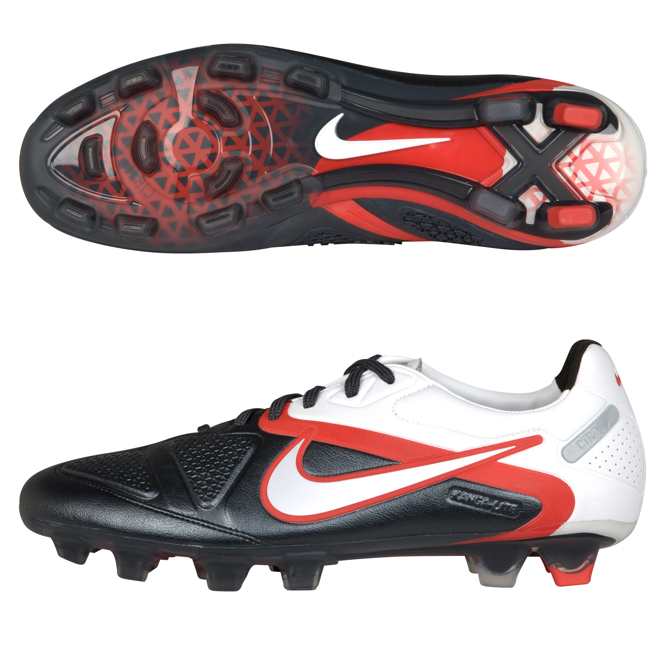 Nike CTR360 Maestri II Firm Ground Football Boots - Black/White/Challenge Red.