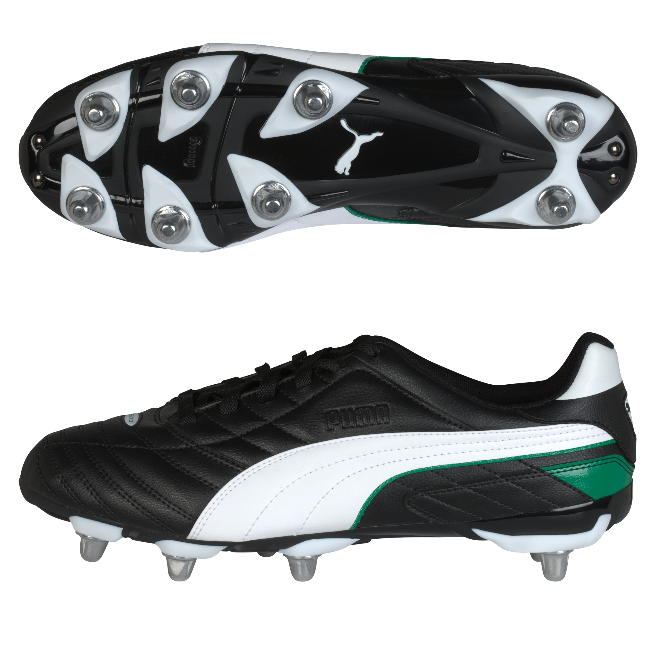 Puma Esito Finale H8 Rugby Boot - Black/White/Bosphorus.