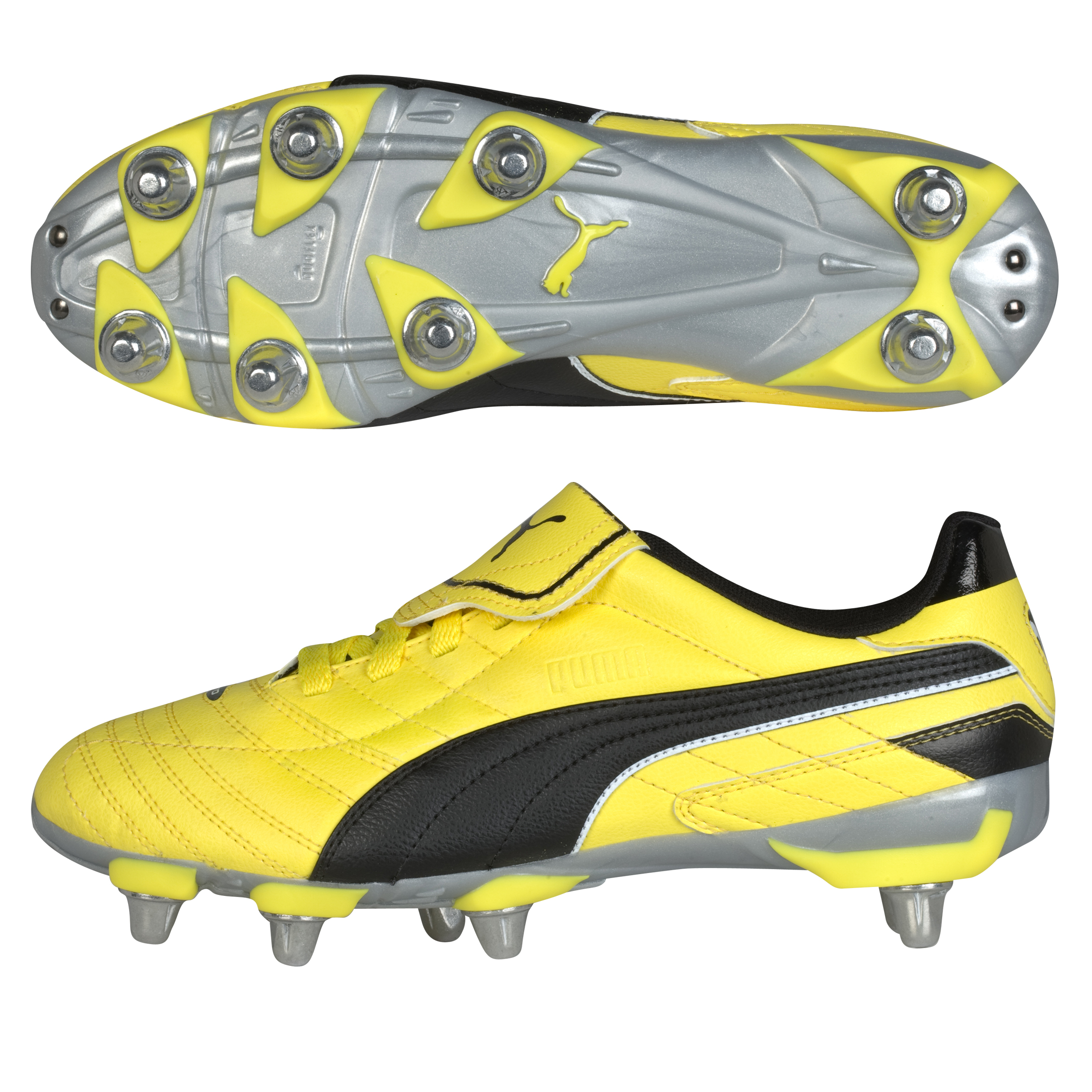 Puma Esito Finale H8 Rugby Boot - Blazing Yellow-Black-Puma Silver