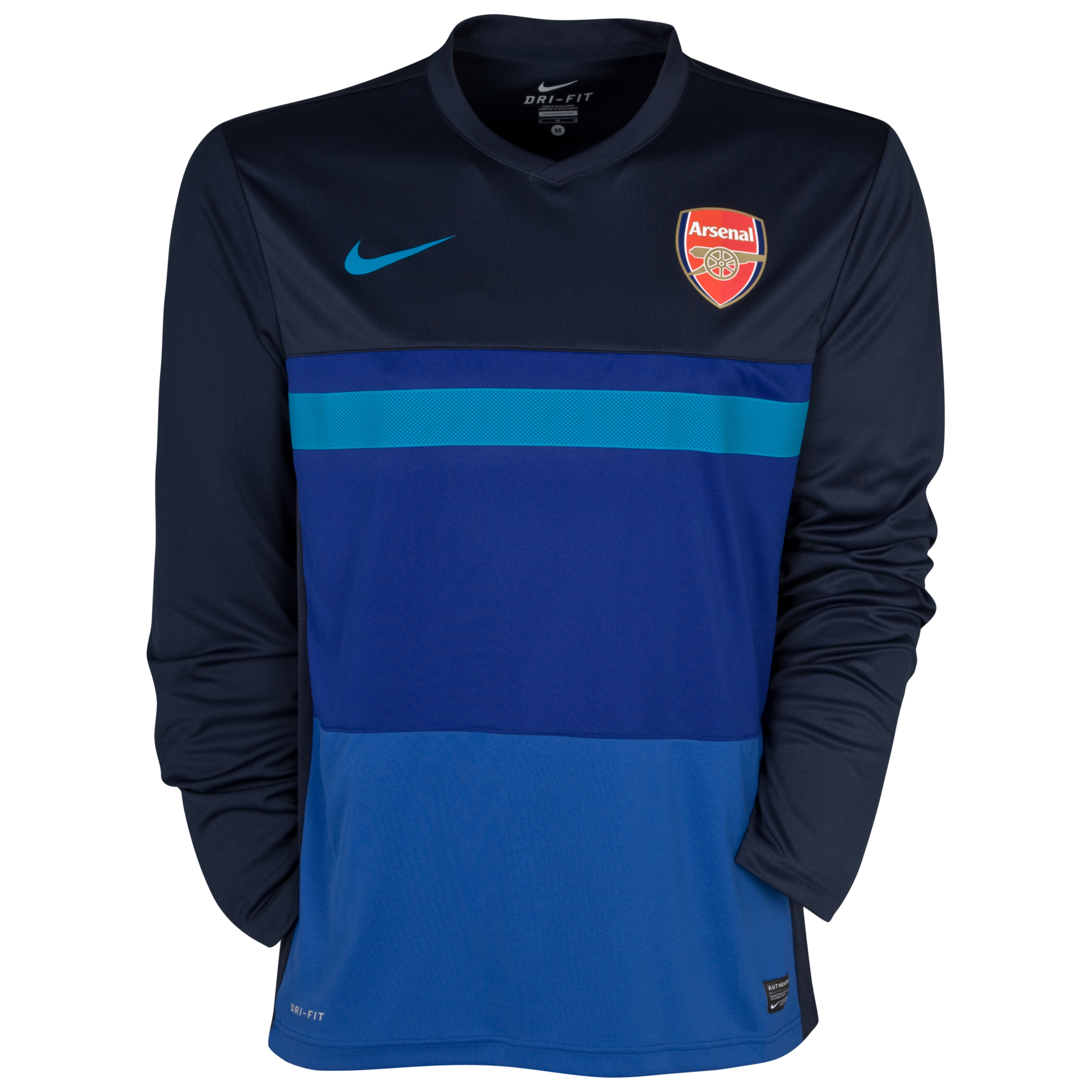 Arsenal Pre Match Top II Long Sleeve Obsidian~Drenched Blue~Neo Turq