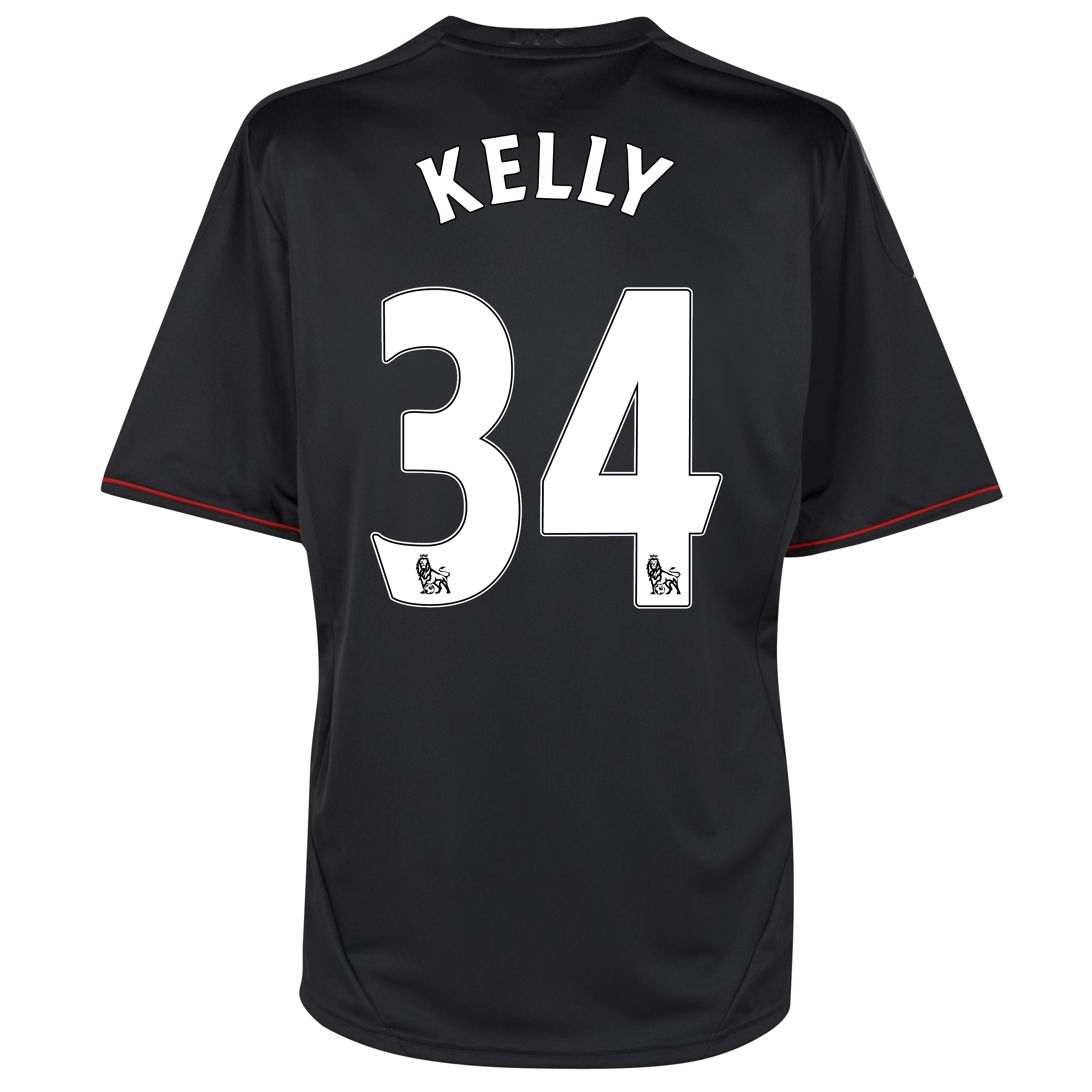 Liverpool Away Shirt 2011/12 with Kelly 34 printing