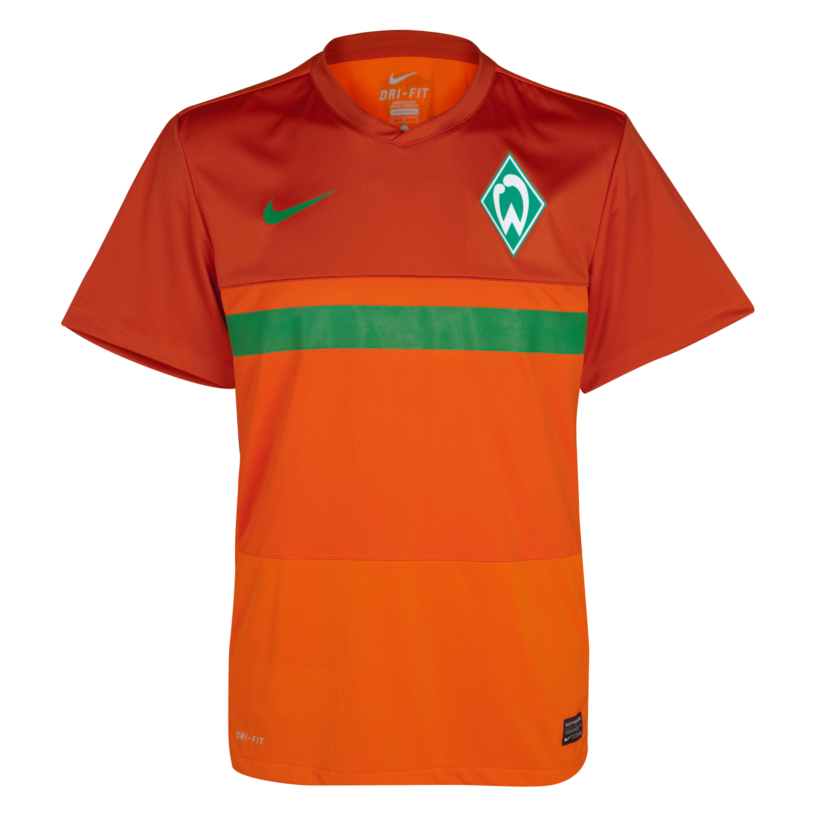 Werder Breman Pre Match Top II - Dark Copper/Team Orange/Lucky Green