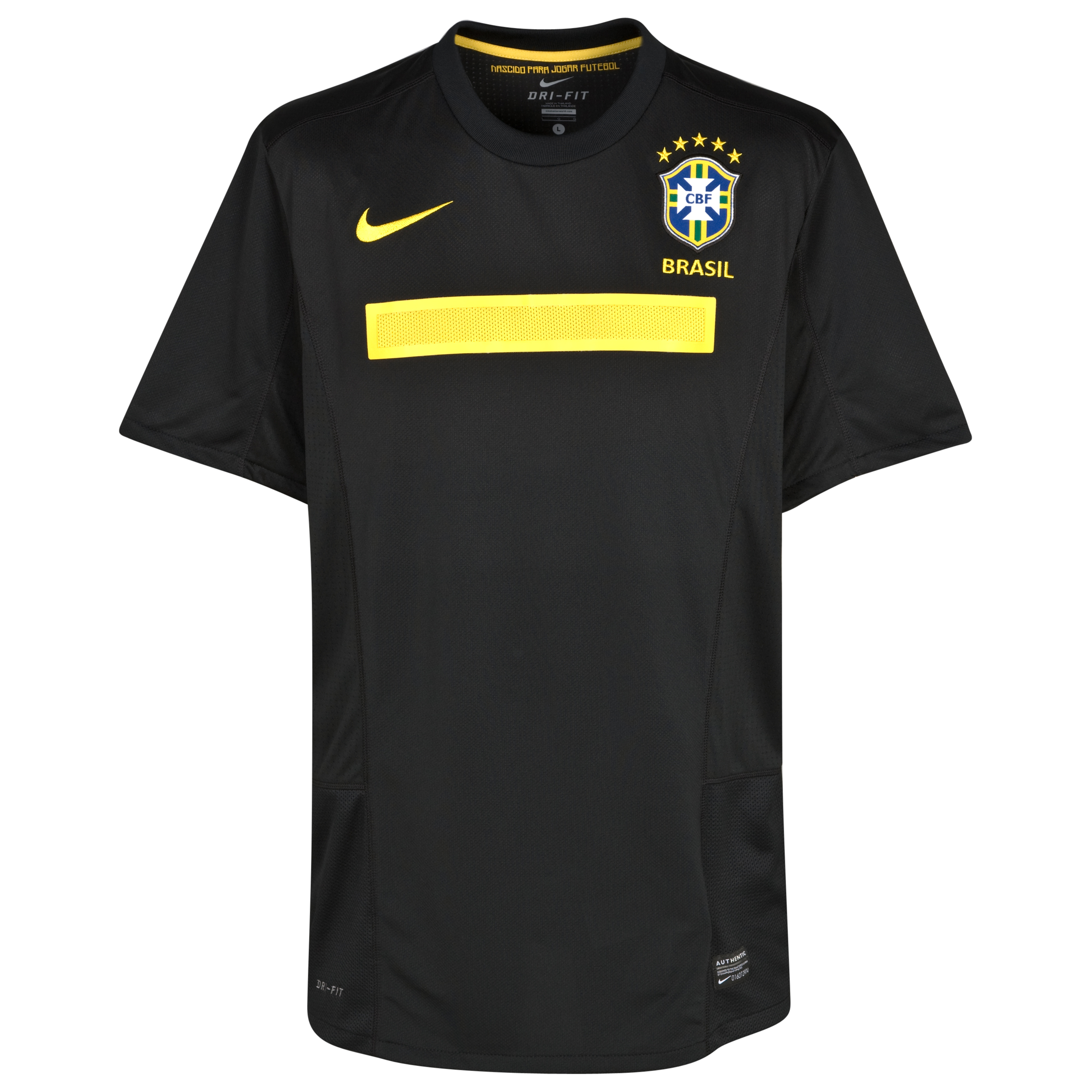 Brazil Home Away Shirt 2011 Black Varsity Maize Varsity Maize