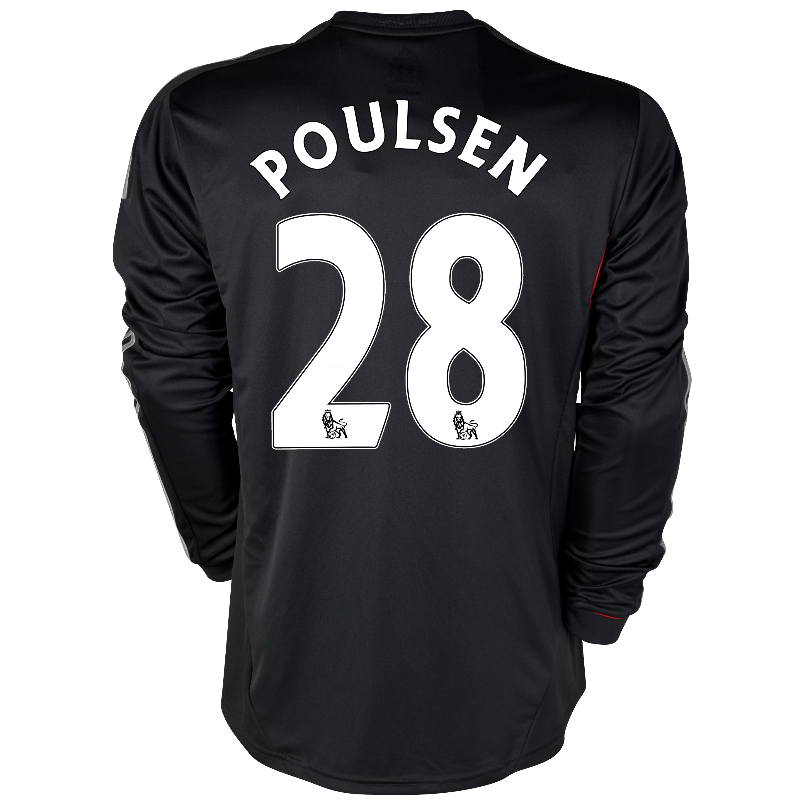 Liverpool Away Shirt 2011/12 - Long Sleeve - Kids with Poulsen 28 printing