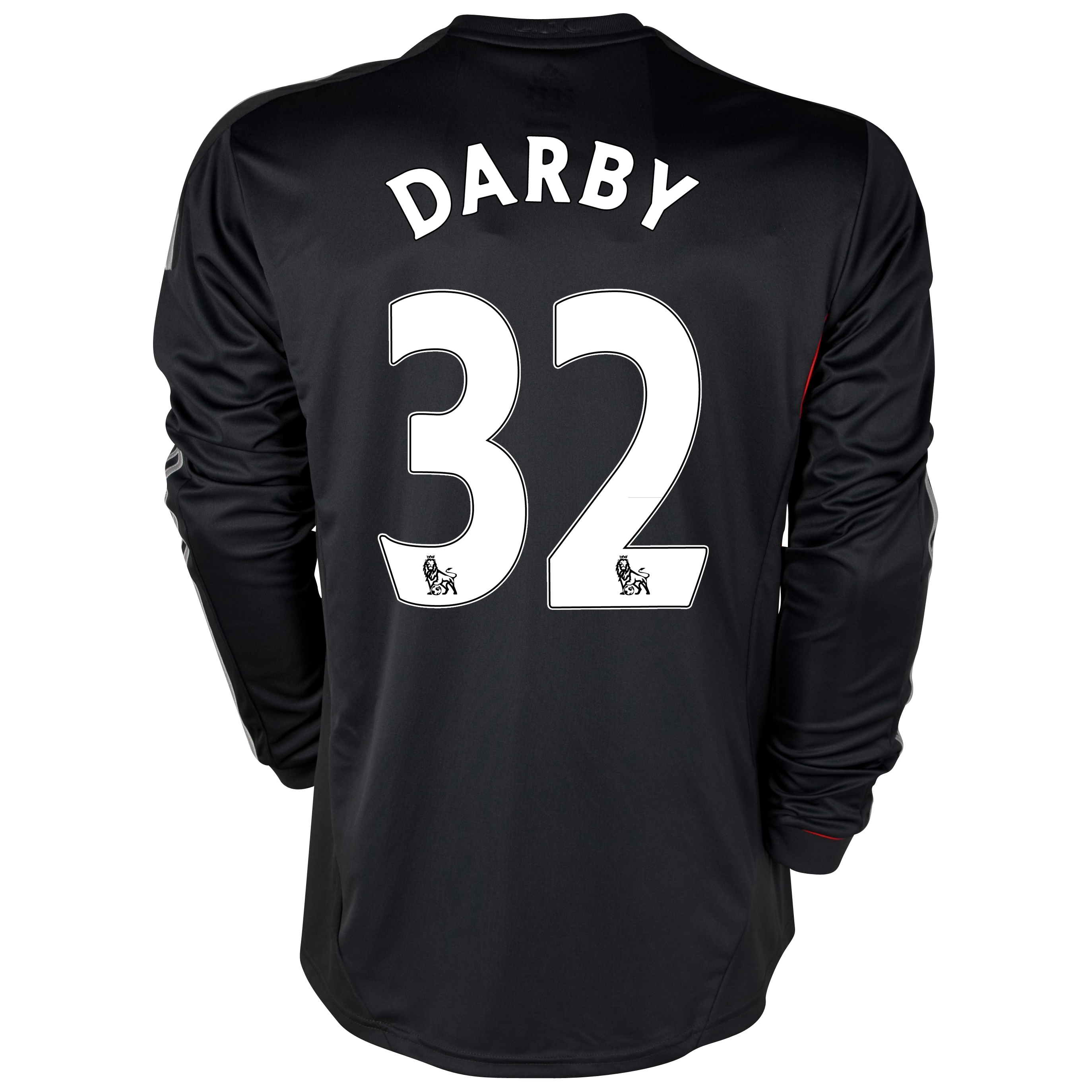 Liverpool Away Shirt 2011/12 - Long Sleeve - Kids with Darby 32 printing