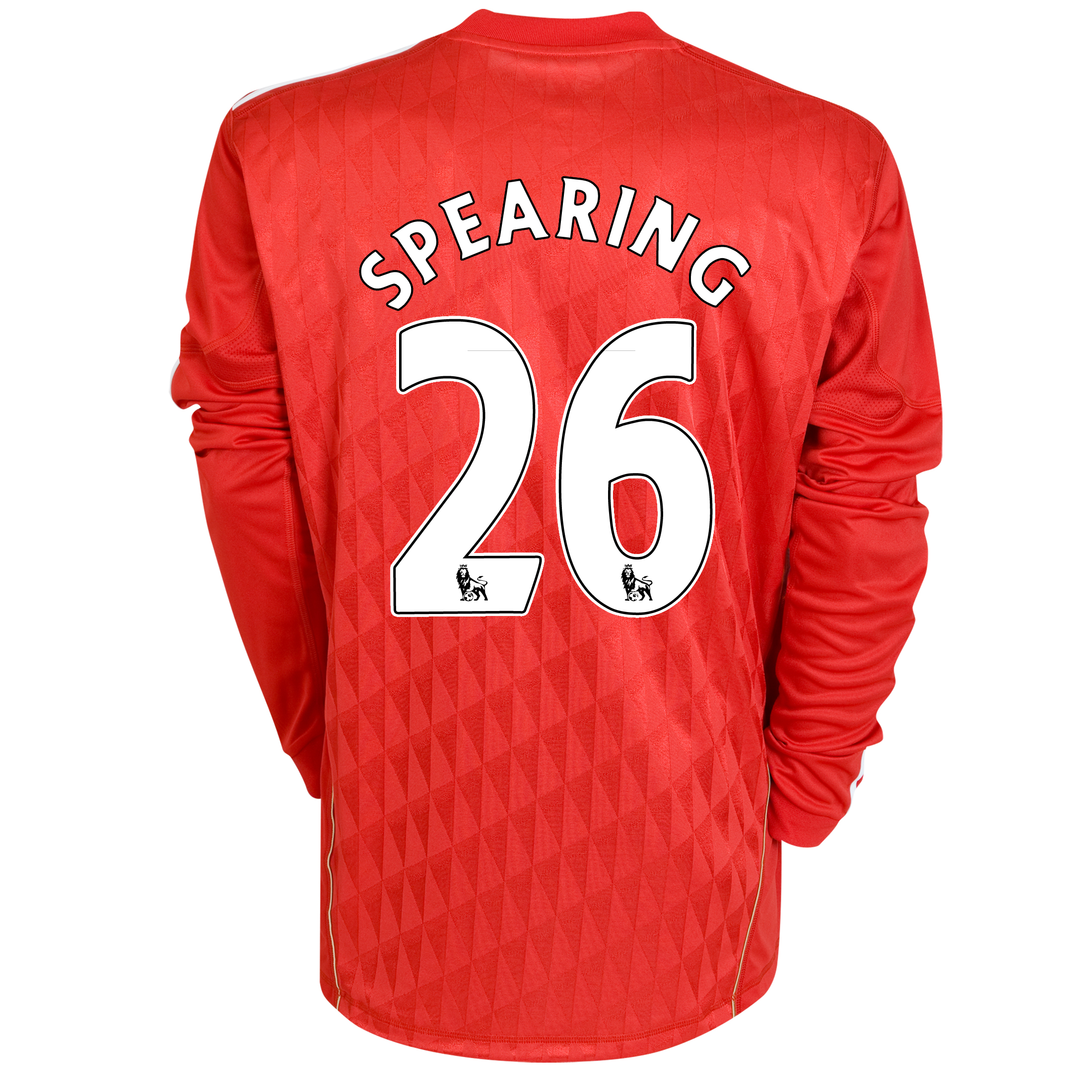 Liverpool Home Shirt 2010/12 - Long Sleeved - Kids with Spearing 20 printing