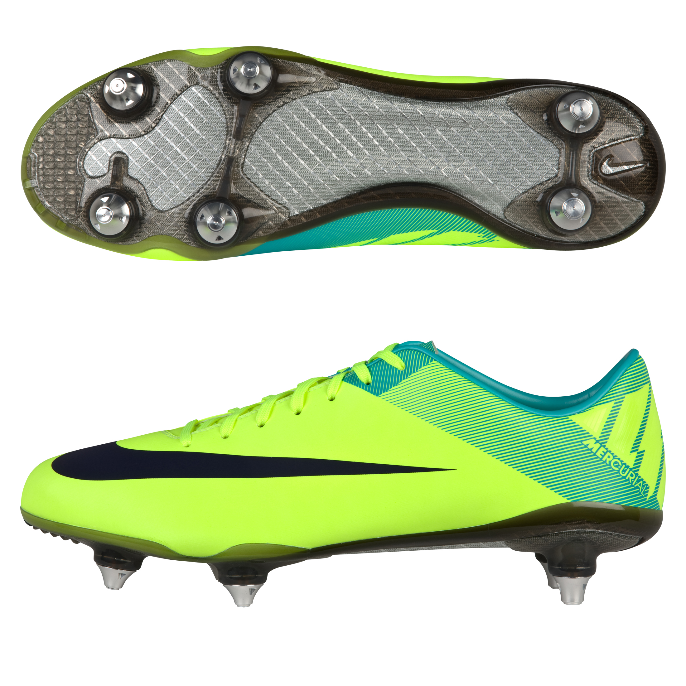 Nike Mercurial Vapor VII Soft Ground Football Boots - Volt/Imperial Purple-Retro.