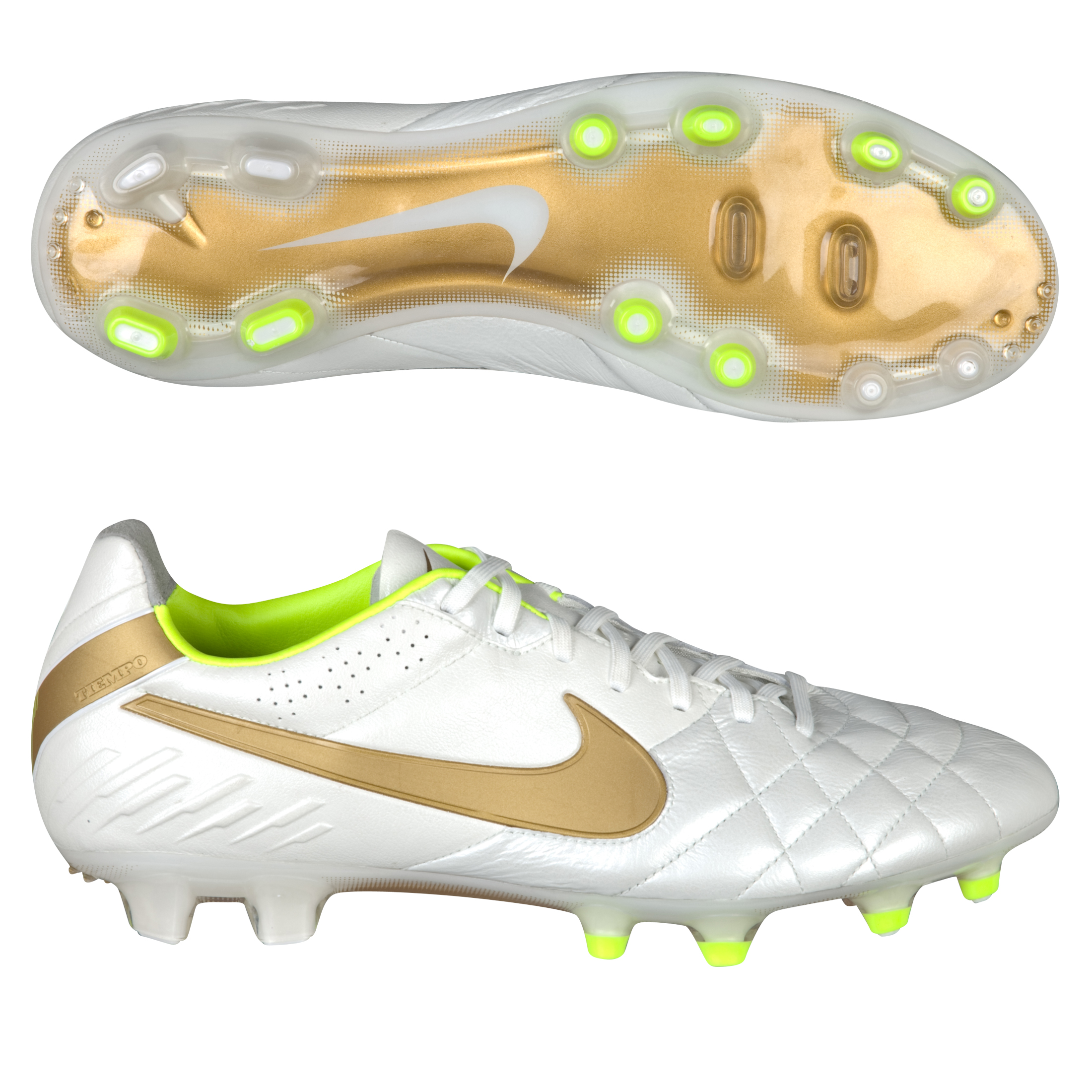 Nike Tiempo Legend IV FG Mtlc Summit Wht/Mtllc Gold/Vlt