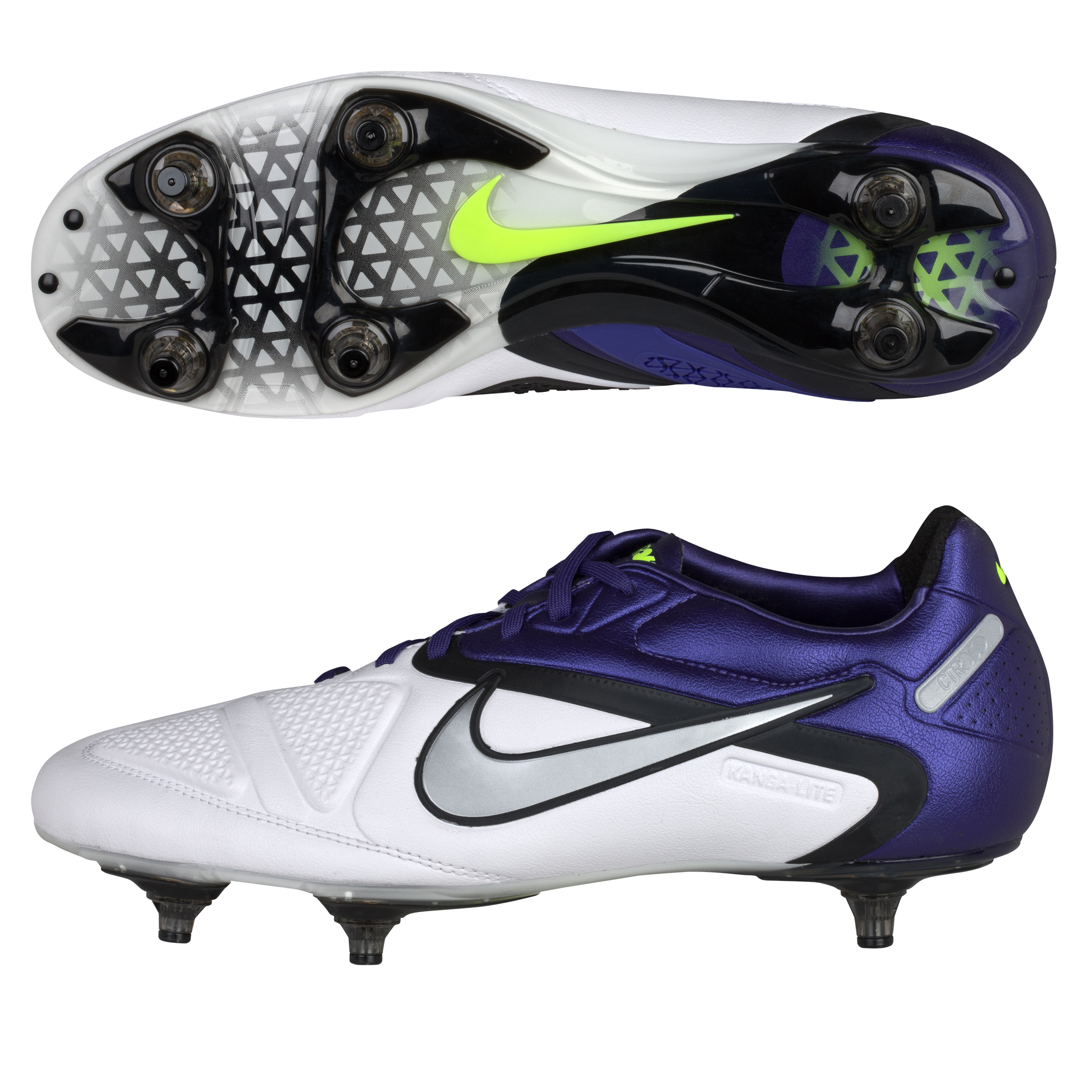 Nike CTR360 Maestri II Soft Ground Football Boots - White/Mtllc Silver/Imprl Prpl