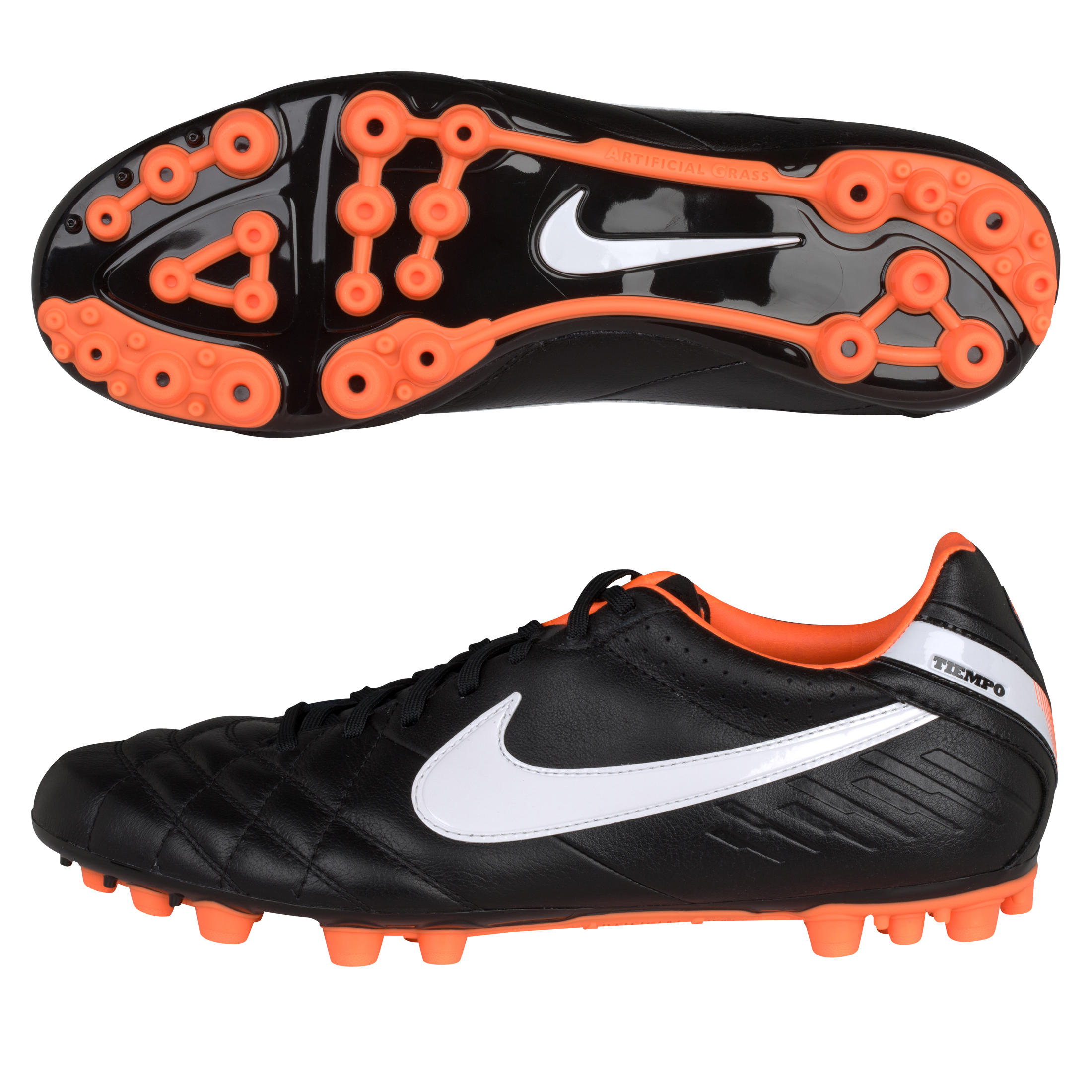 Nike Tiempo Mystic IV AG Football Boots - Black-White-Total Orange