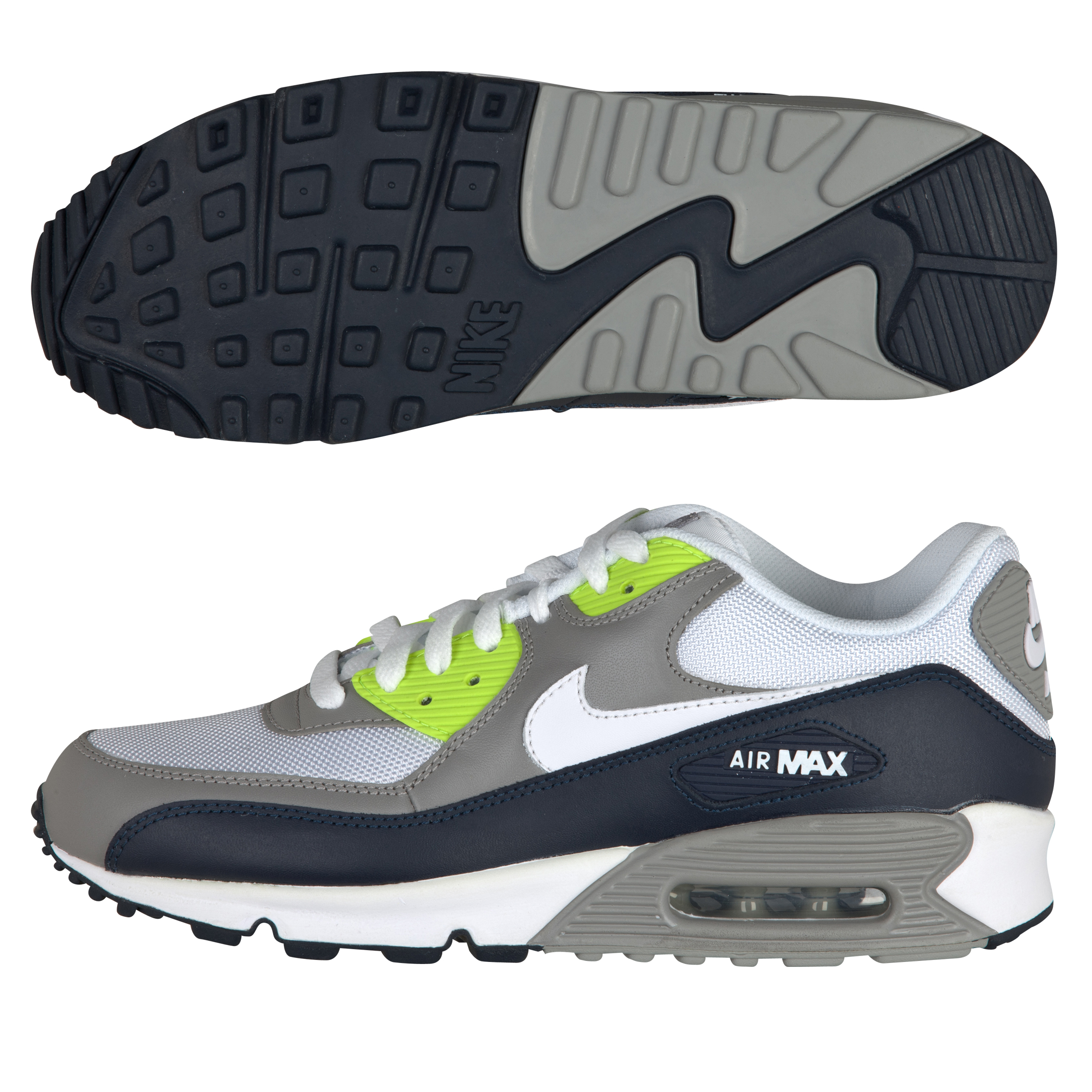 Nike Air Max 90 LE Trainers - Obsidian/White/Medium Grey-Vlt.