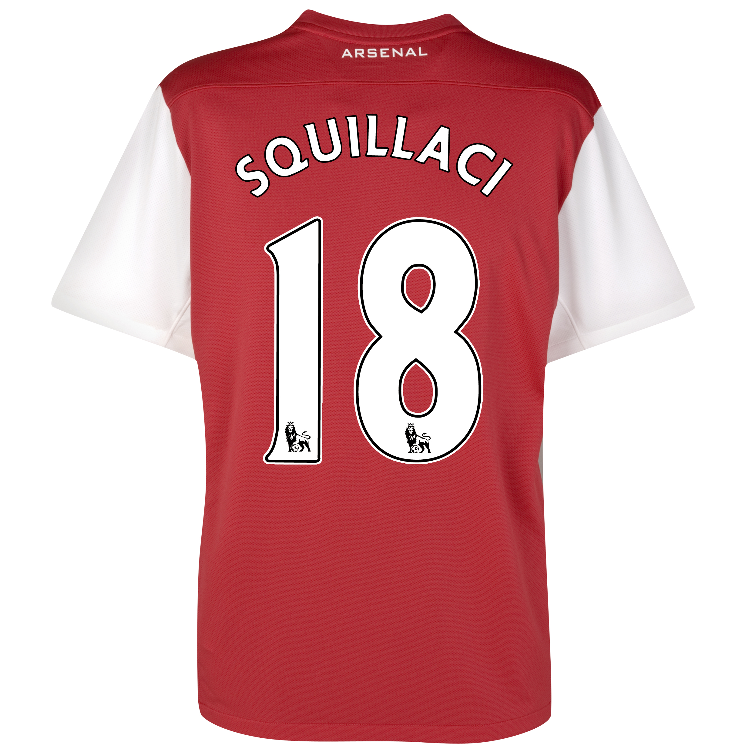 Arsenal Home Shirt 2011-12 with Squillaci 18 printing