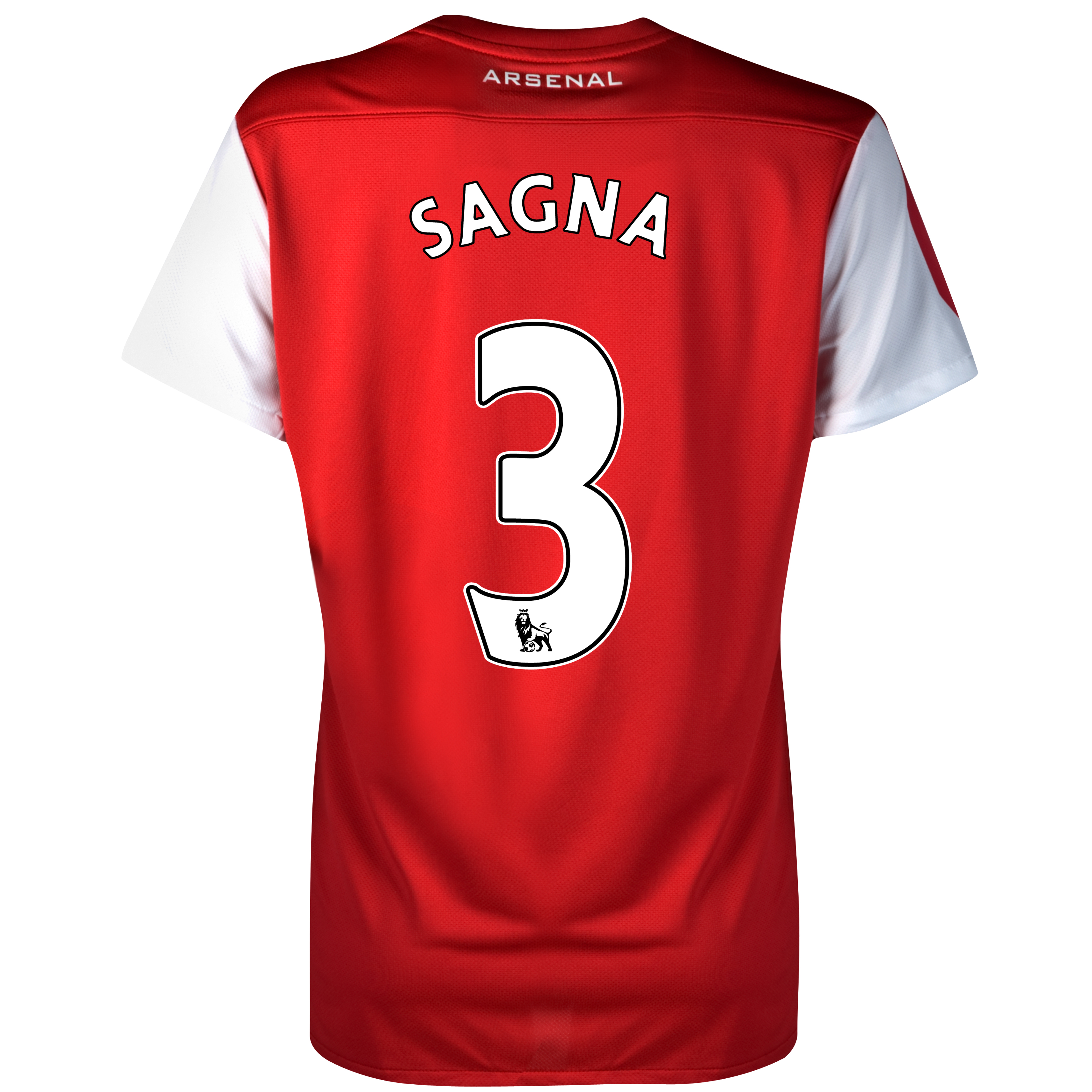 Arsenal Home Shirt 2011/12 - Womens with Sagna 3 printing